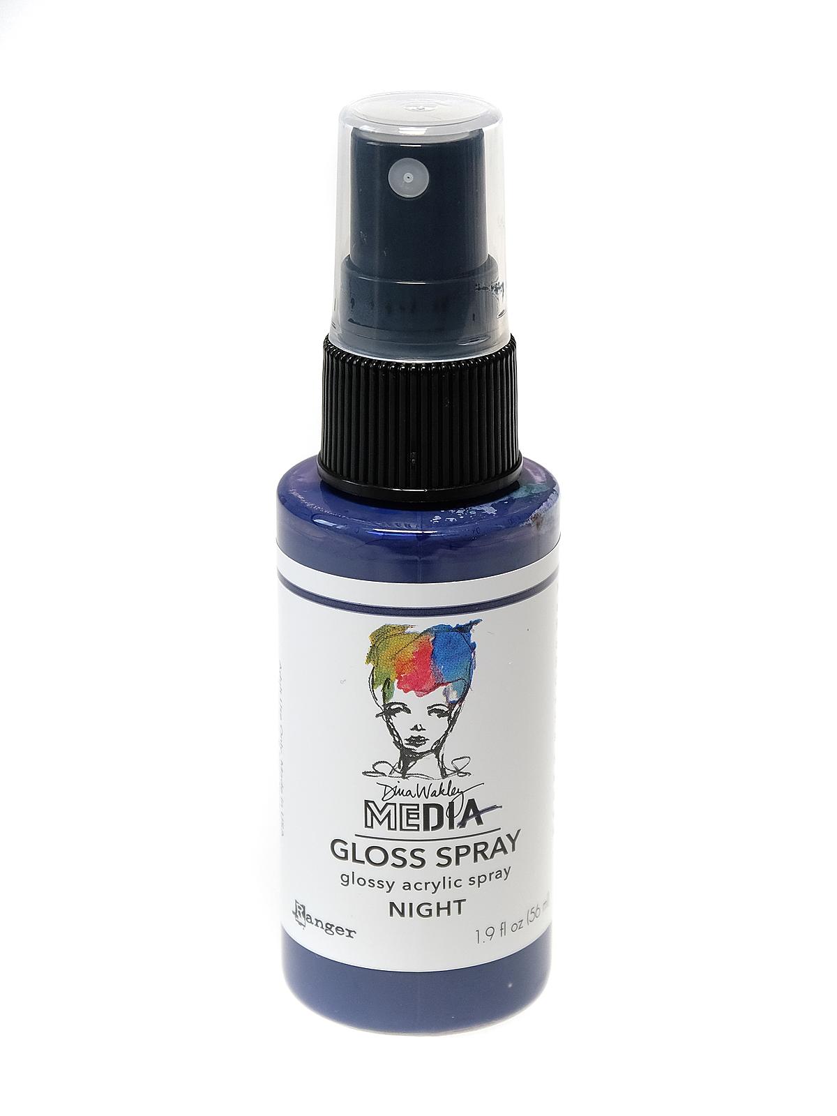 Dina Wakley Media Gloss Spray 1.9 fl. oz. bottle night