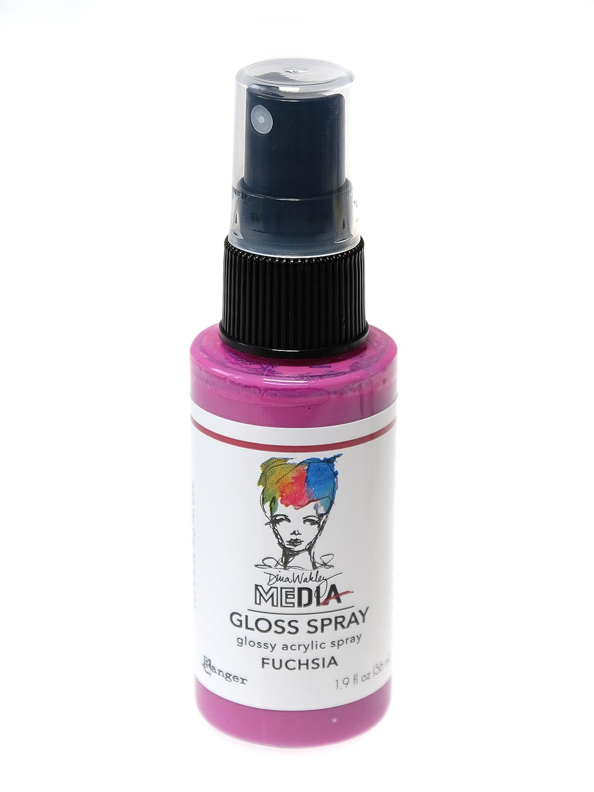 Dina Wakley Media Gloss Spray 1.9 fl. oz. bottle fuchsia