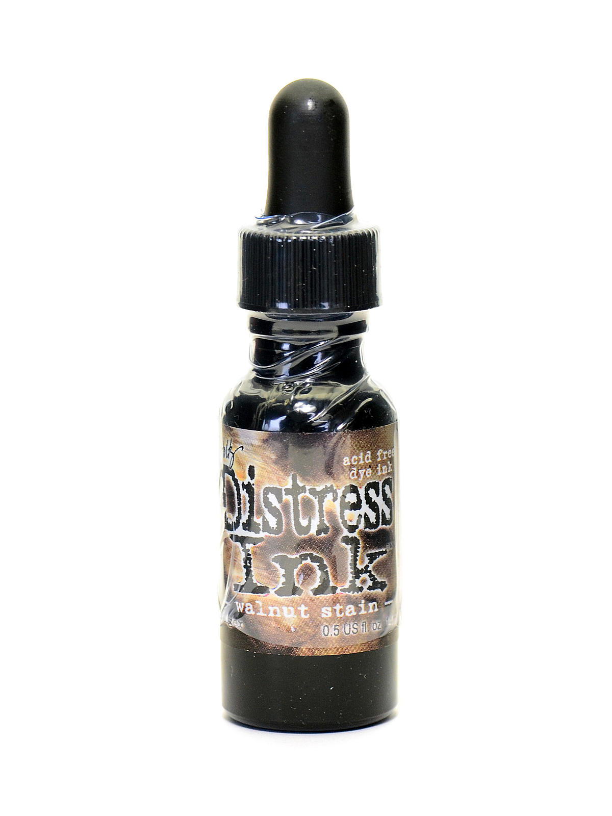 Tim Holtz Distress Ink walnut stain 0.5 oz. reinker bottle