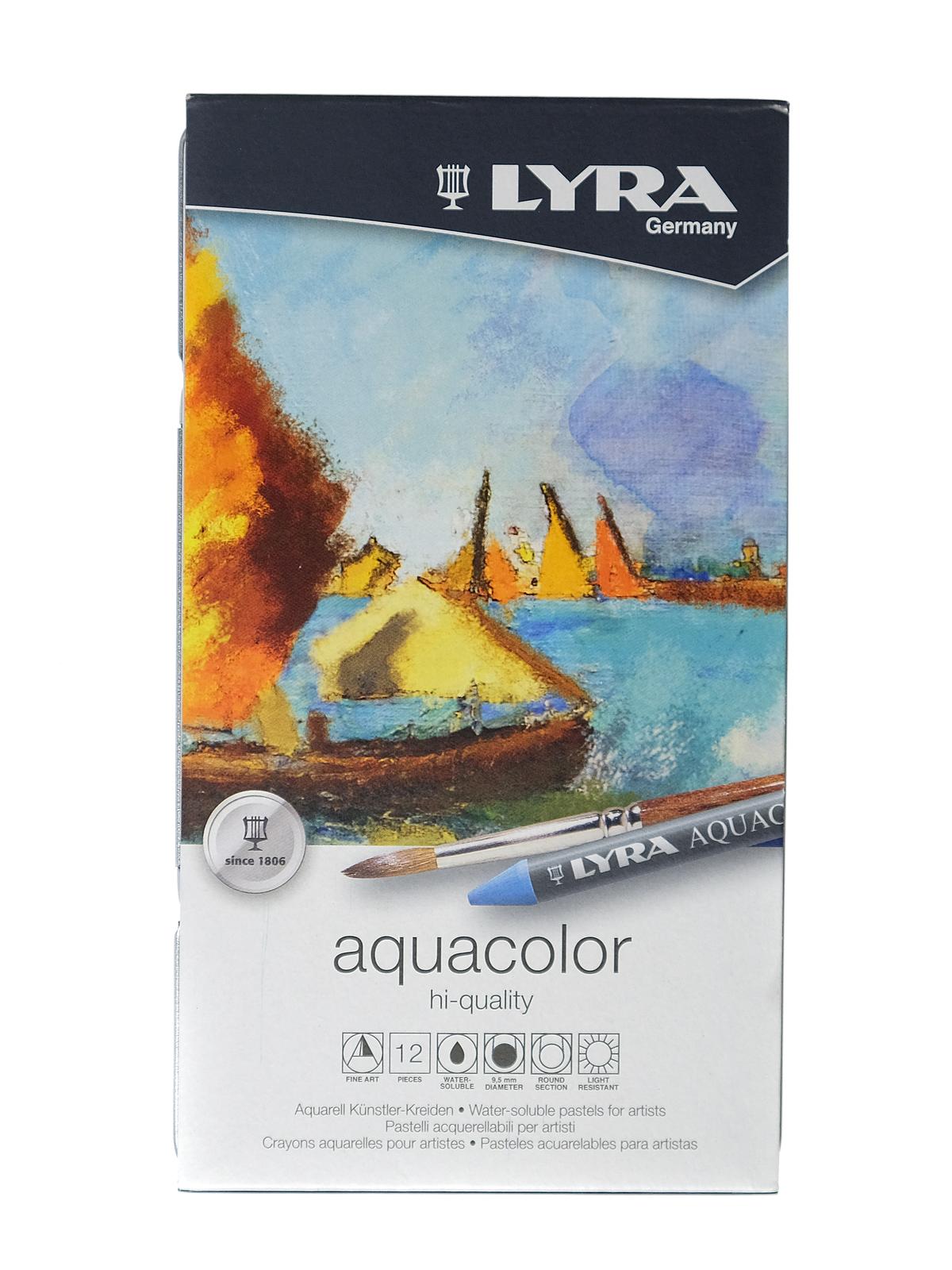 Aquacolor Water Soluble Crayons set of 12