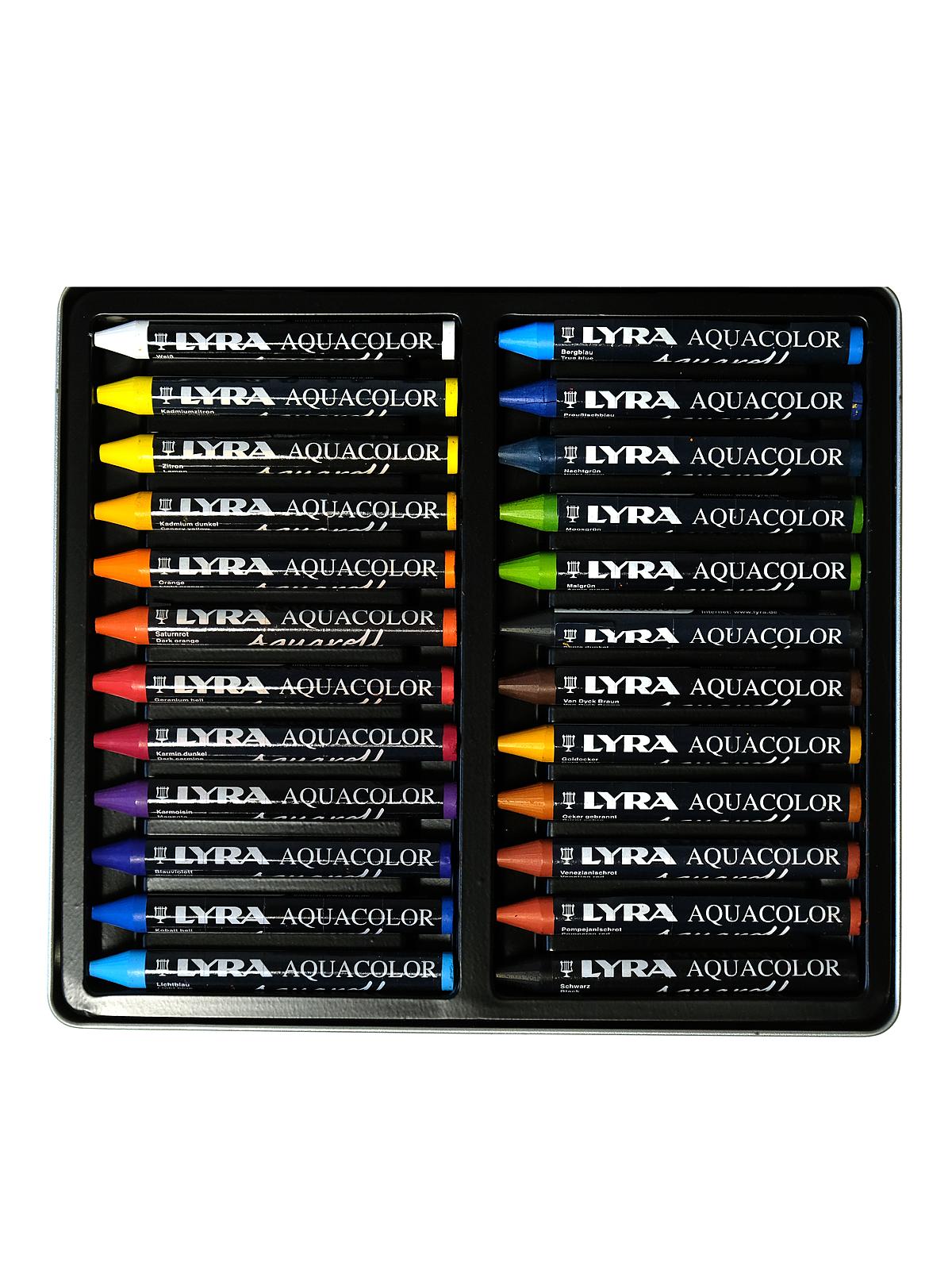 Aquacolor Water Soluble Crayons set of 24