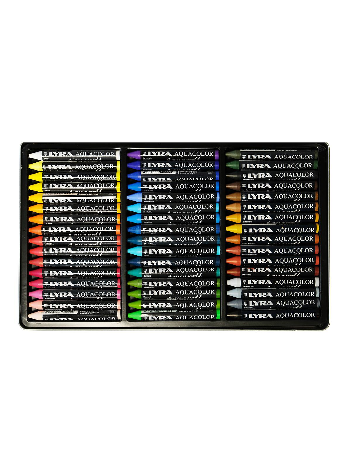 Aquacolor Water Soluble Crayons Set Of 48