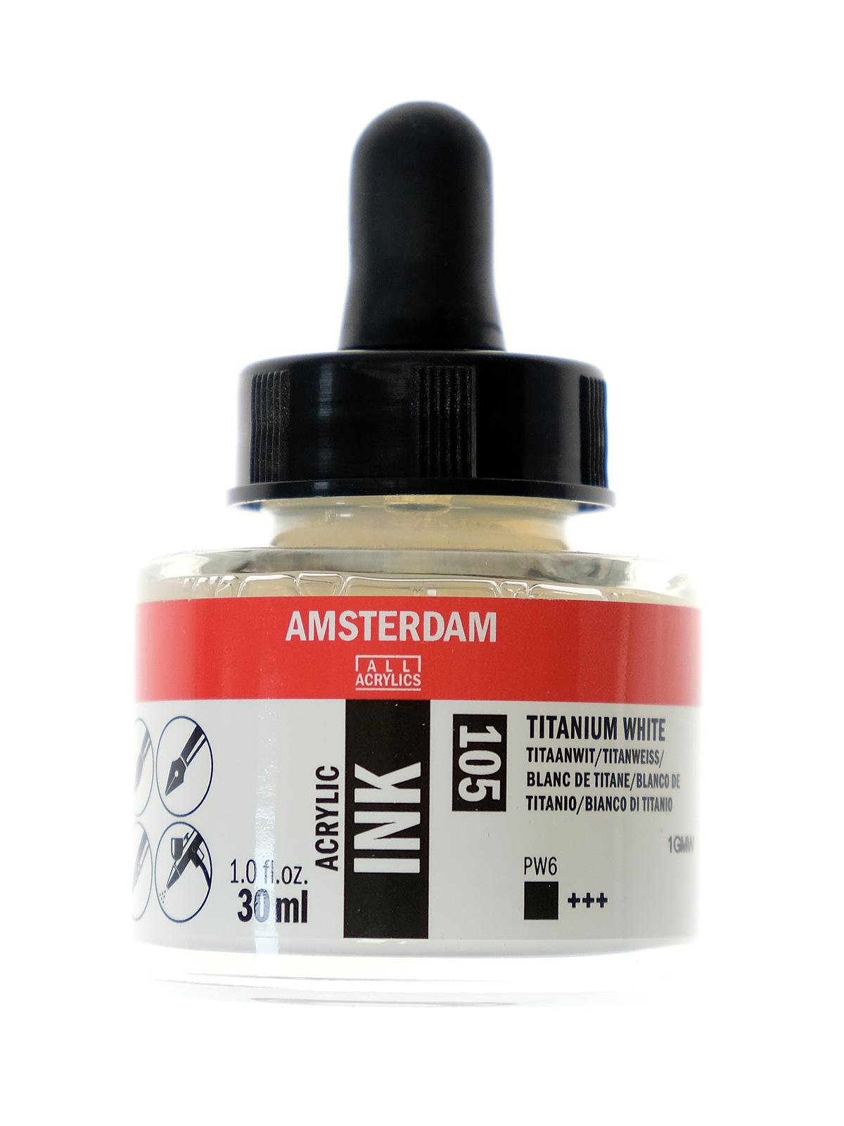 Acrylic Ink titanium white 30 ml
