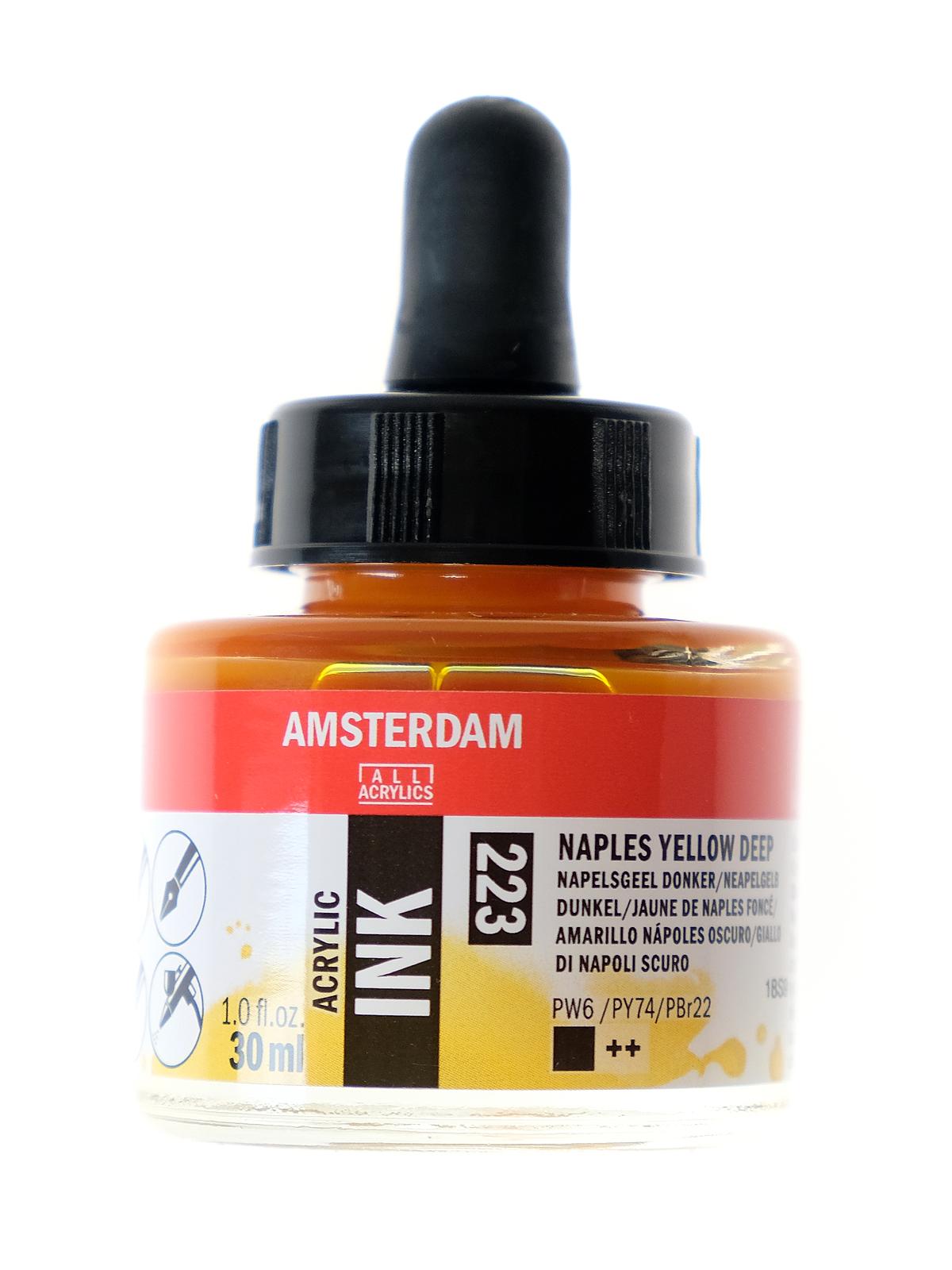 Acrylic Ink Naples yellow deep 30 ml