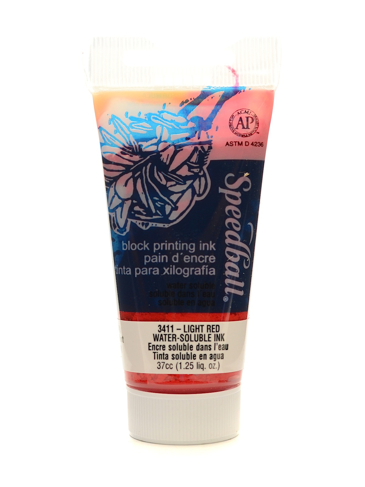 Block Printing Water Soluble Ink light red 1.25 oz.