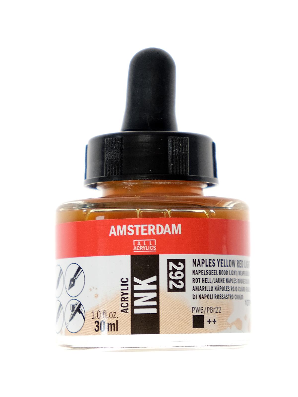 Acrylic Ink Naples yellow red light 30 ml