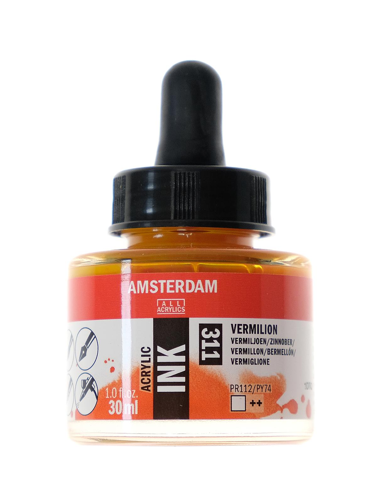 Acrylic Ink vermilion 30 ml