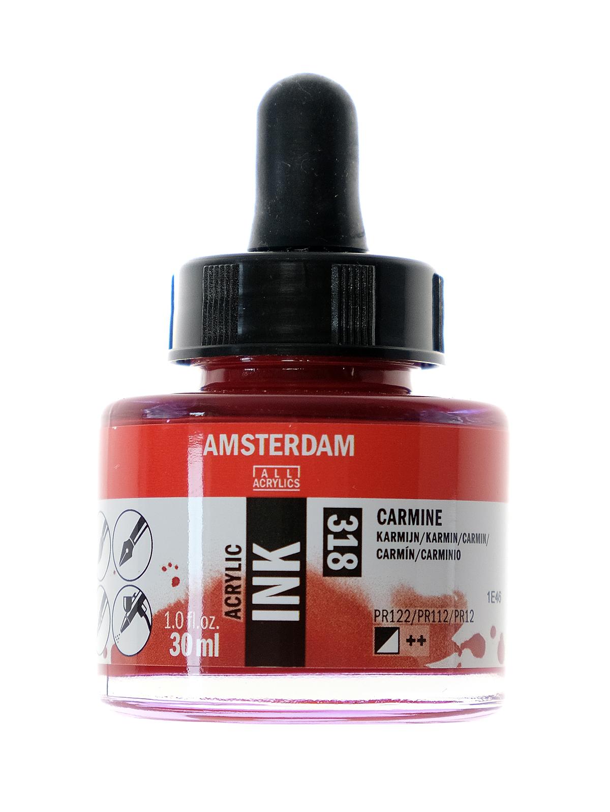 Acrylic Ink carmine 30 ml