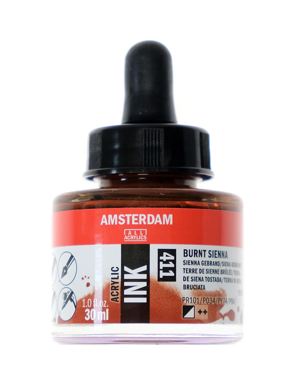 Acrylic Ink burnt sienna 30 ml