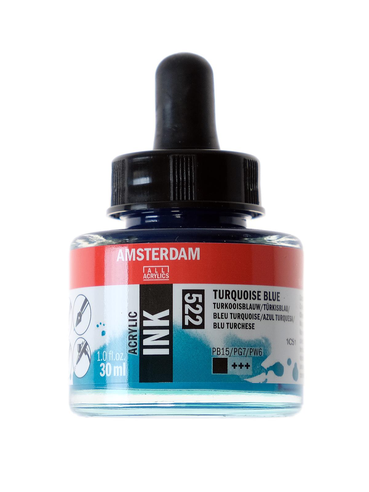 Acrylic Ink turquoise blue 30 ml