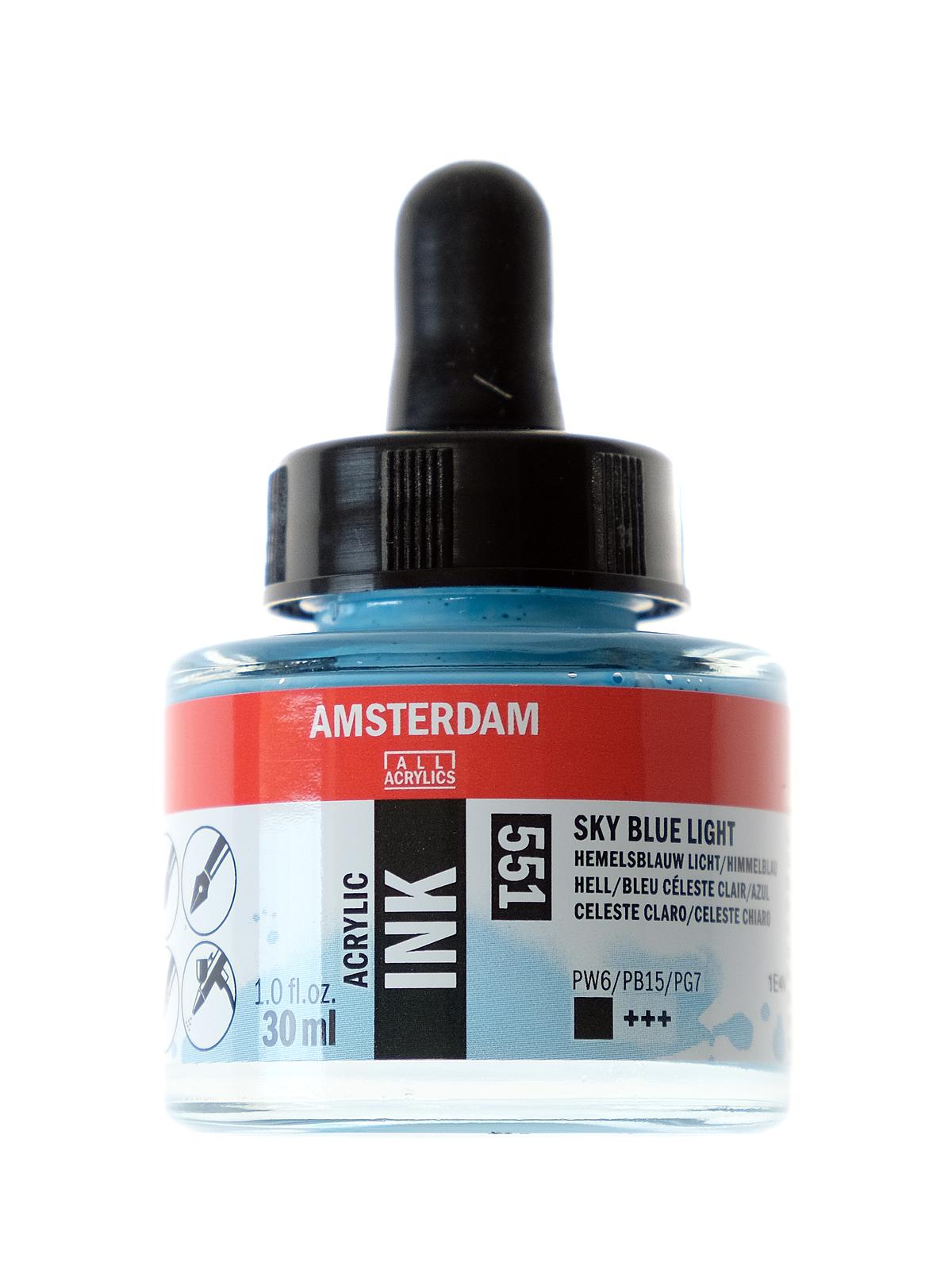 Acrylic Ink Sky Blue Light 30 Ml