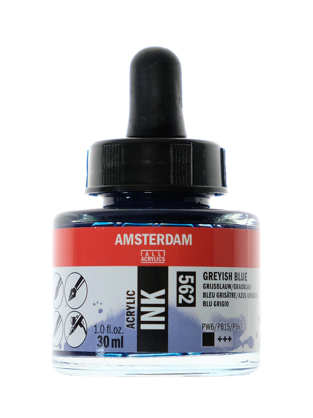Acrylic Ink greyish blue 30 ml
