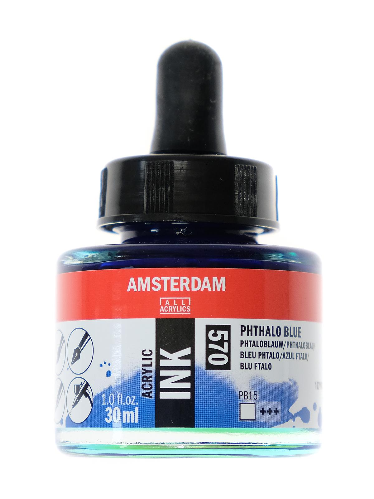 Acrylic Ink phthalo blue 30 ml
