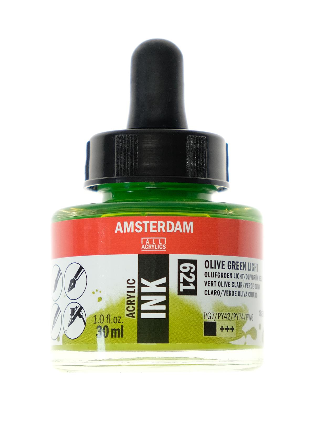 Acrylic Ink olive green light 30 ml