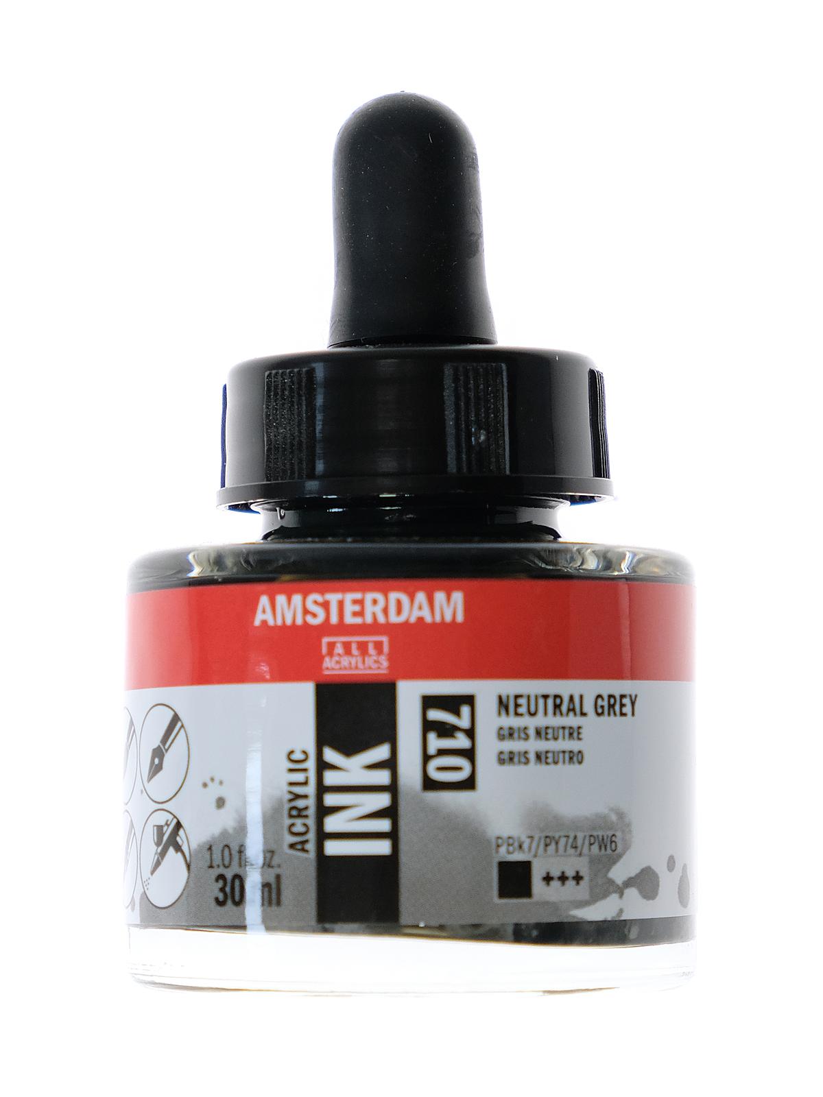 Acrylic Ink neutral grey 30 ml