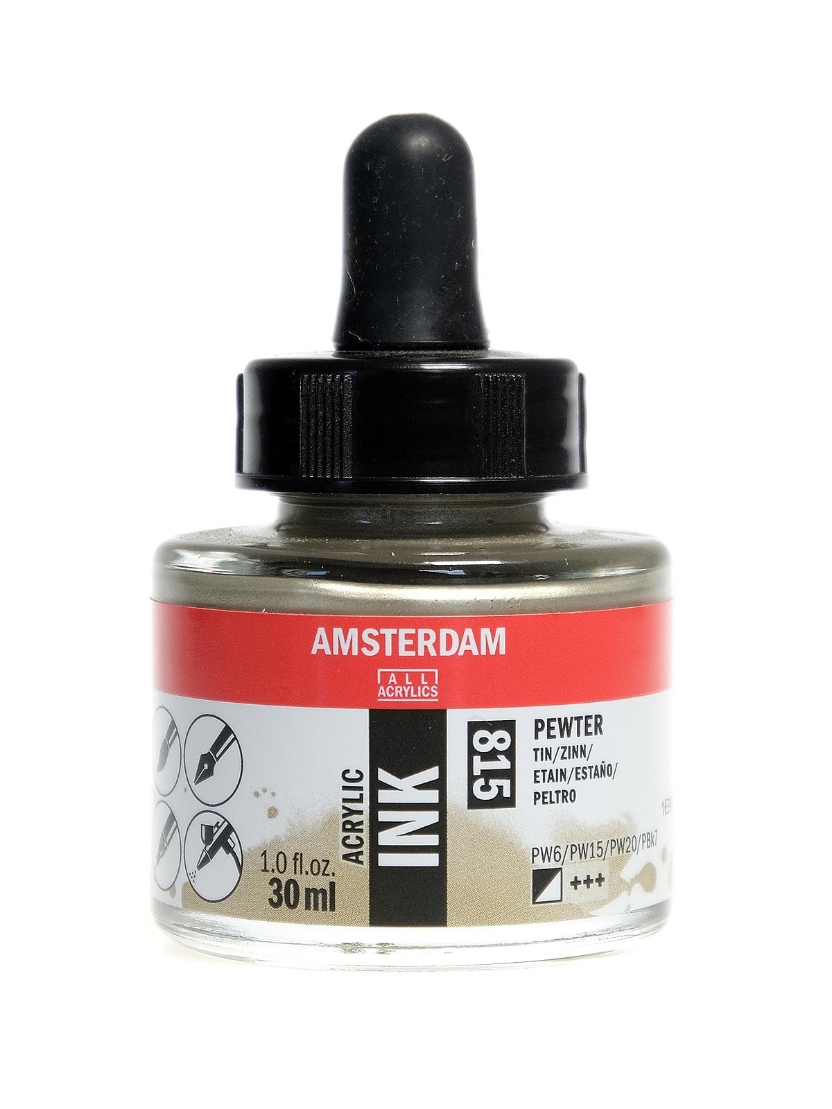 Acrylic Ink pewter 30 ml