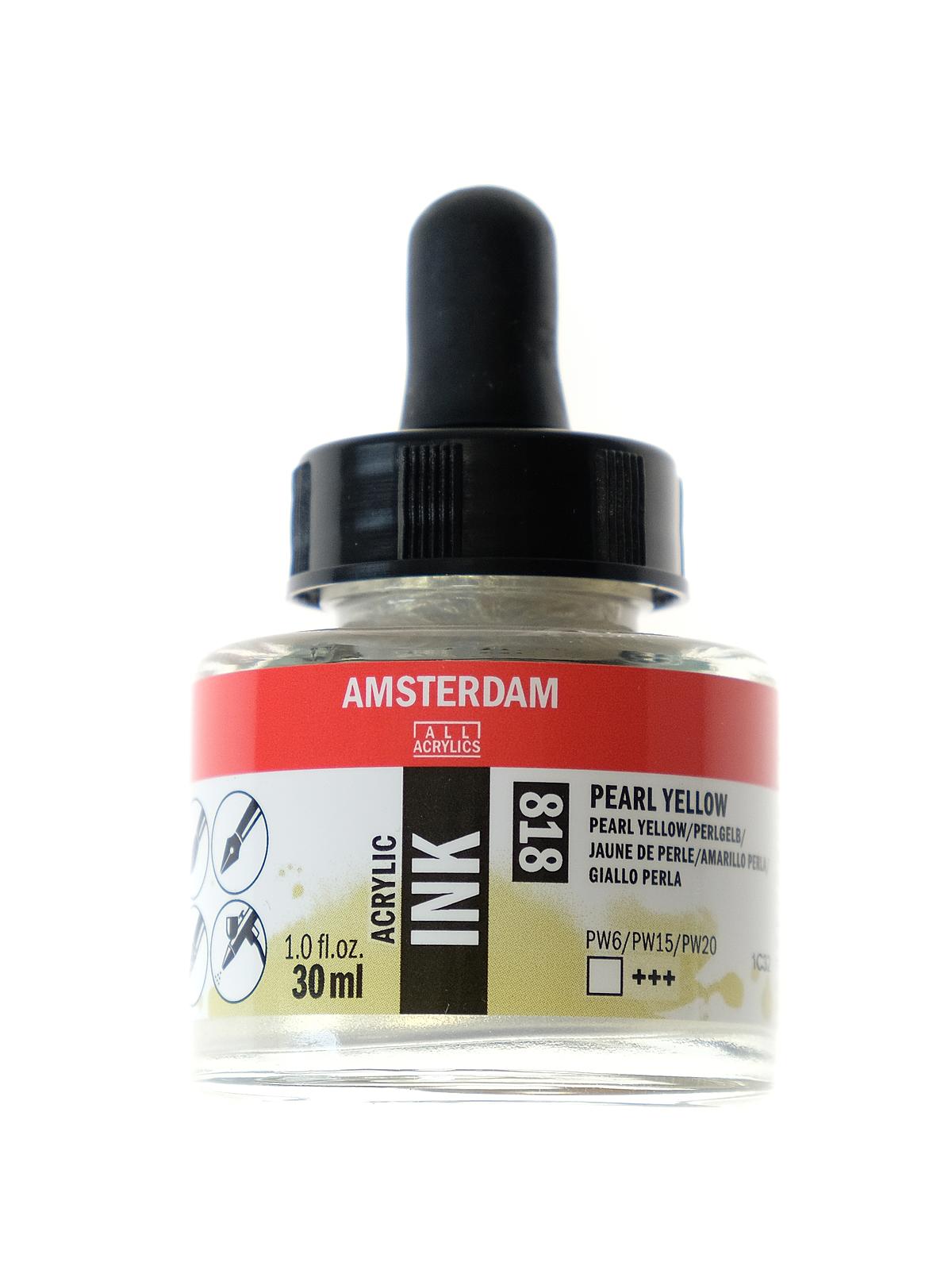 Acrylic Ink pearl yellow 30 ml
