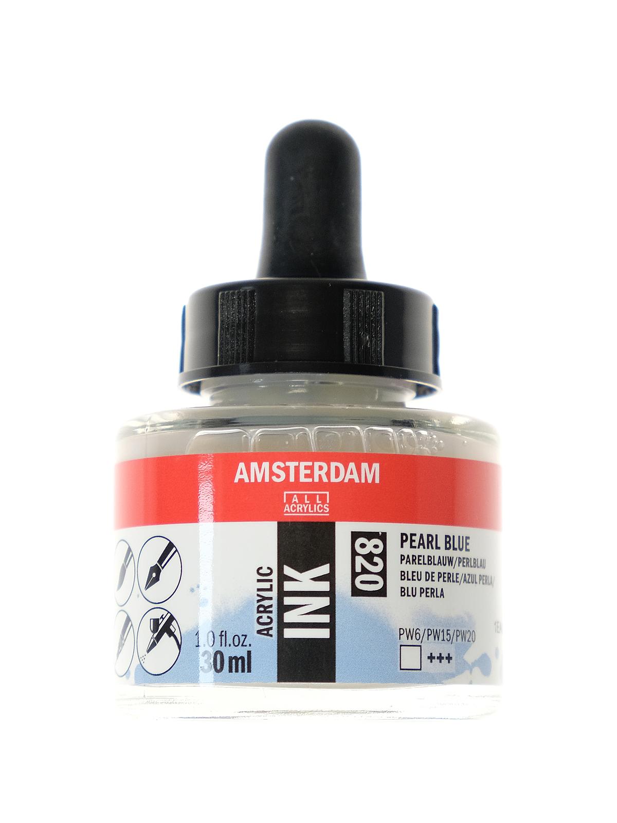 Acrylic Ink Pearl Blue 30 Ml