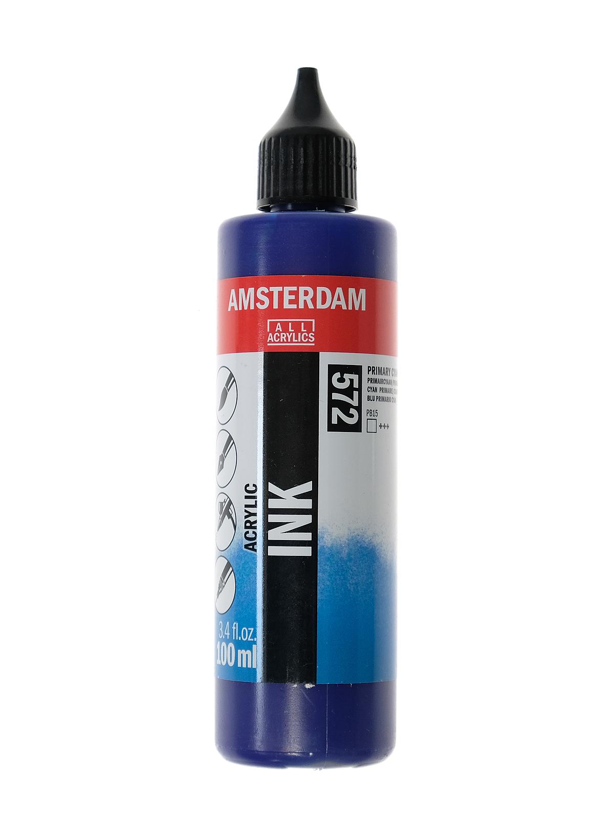 Acrylic Ink primary cyan 100 ml