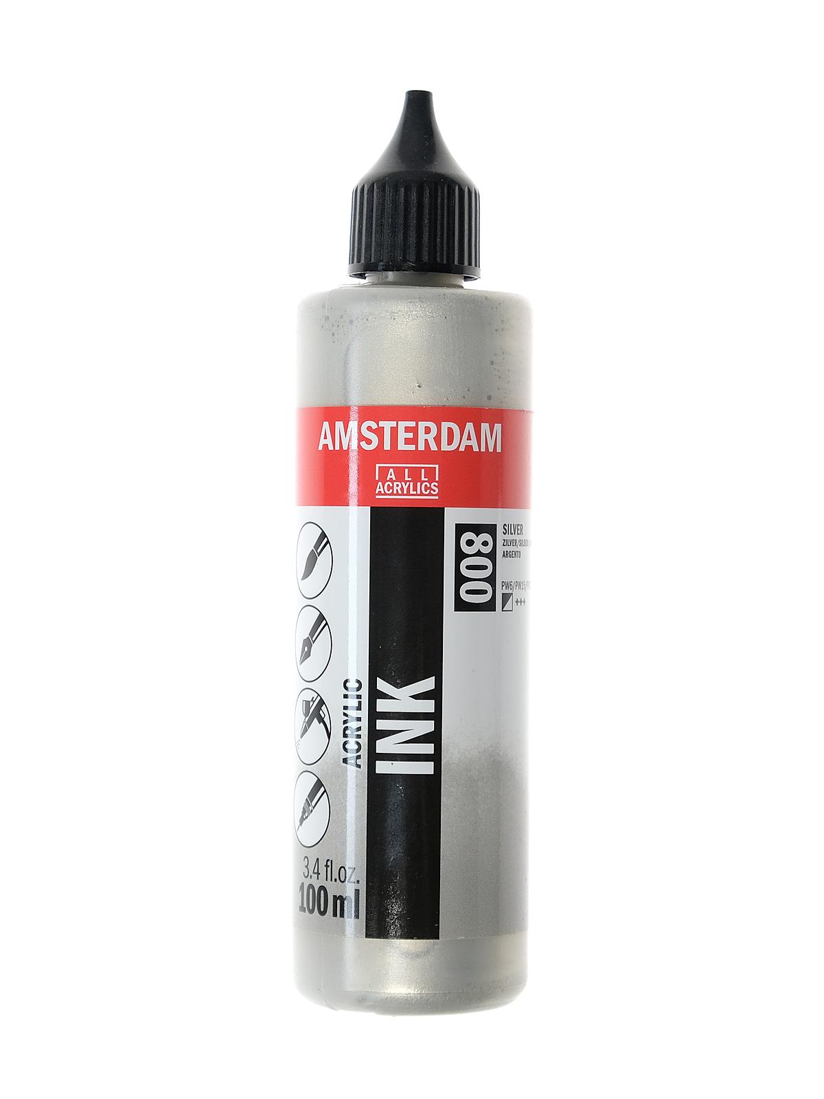 Acrylic Ink silver 100 ml