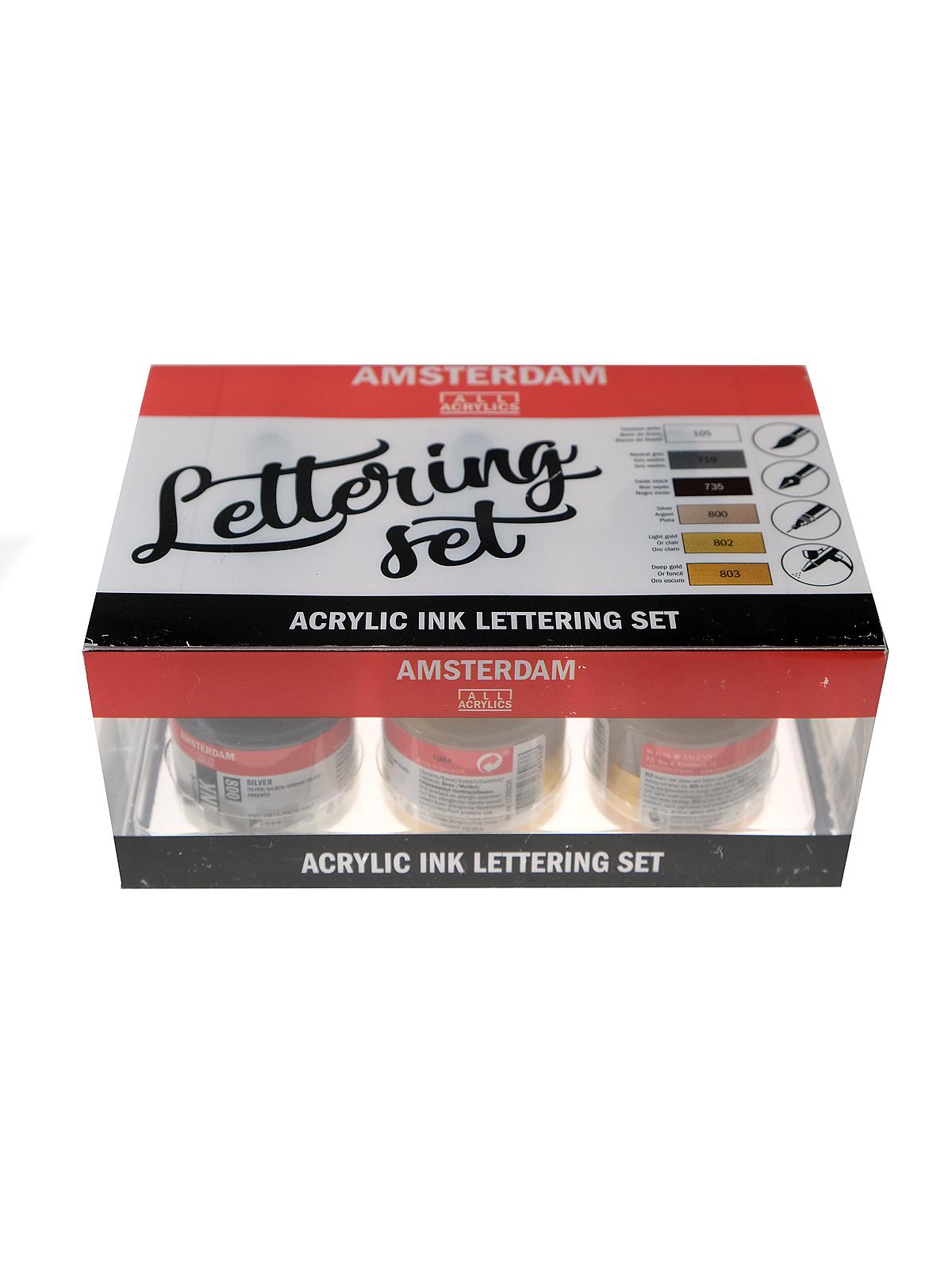 Acrylic Ink Sets lettering set of 6 30 ml
