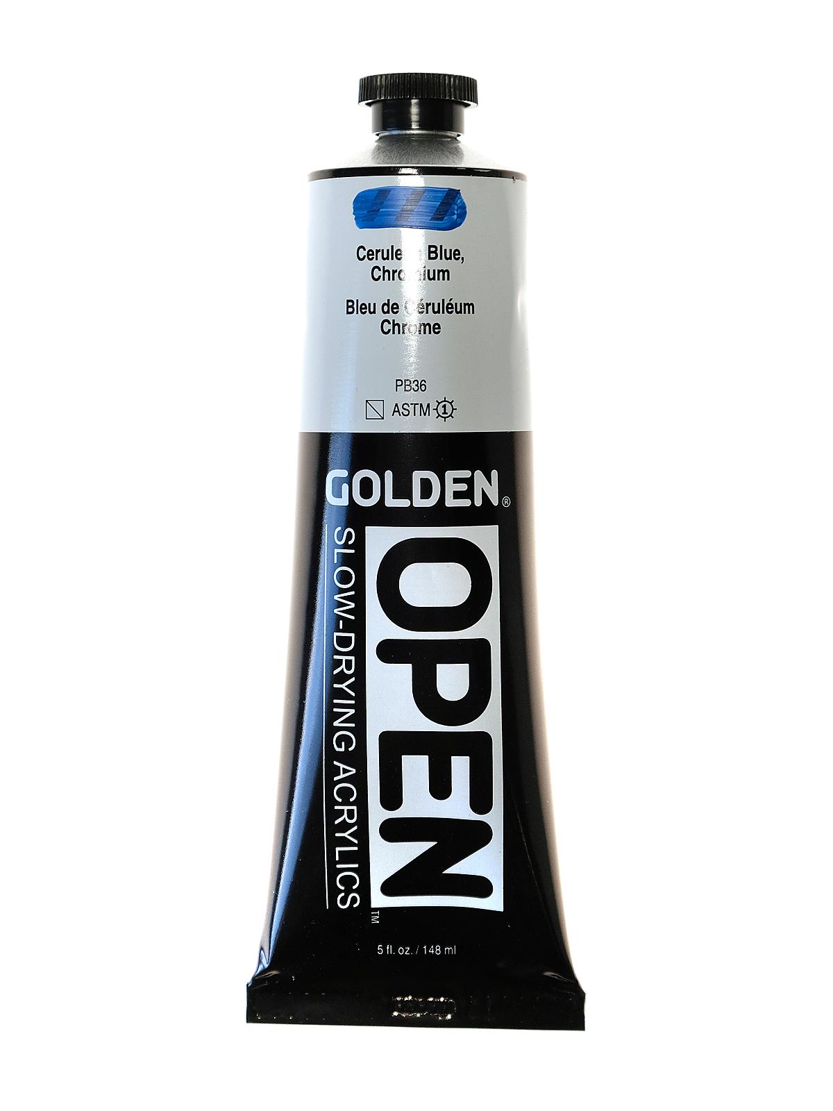 OPEN Acrylic Colors cerulean blue chromium 5 oz. tube