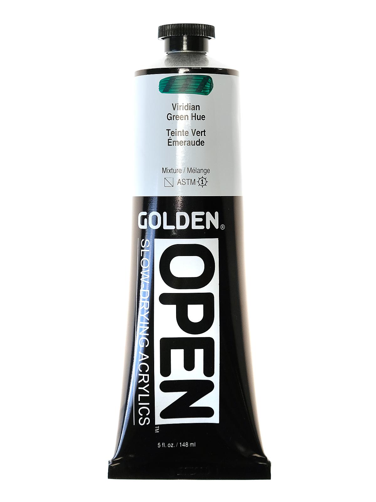 OPEN Acrylic Colors viridian green hue 5 oz. tube