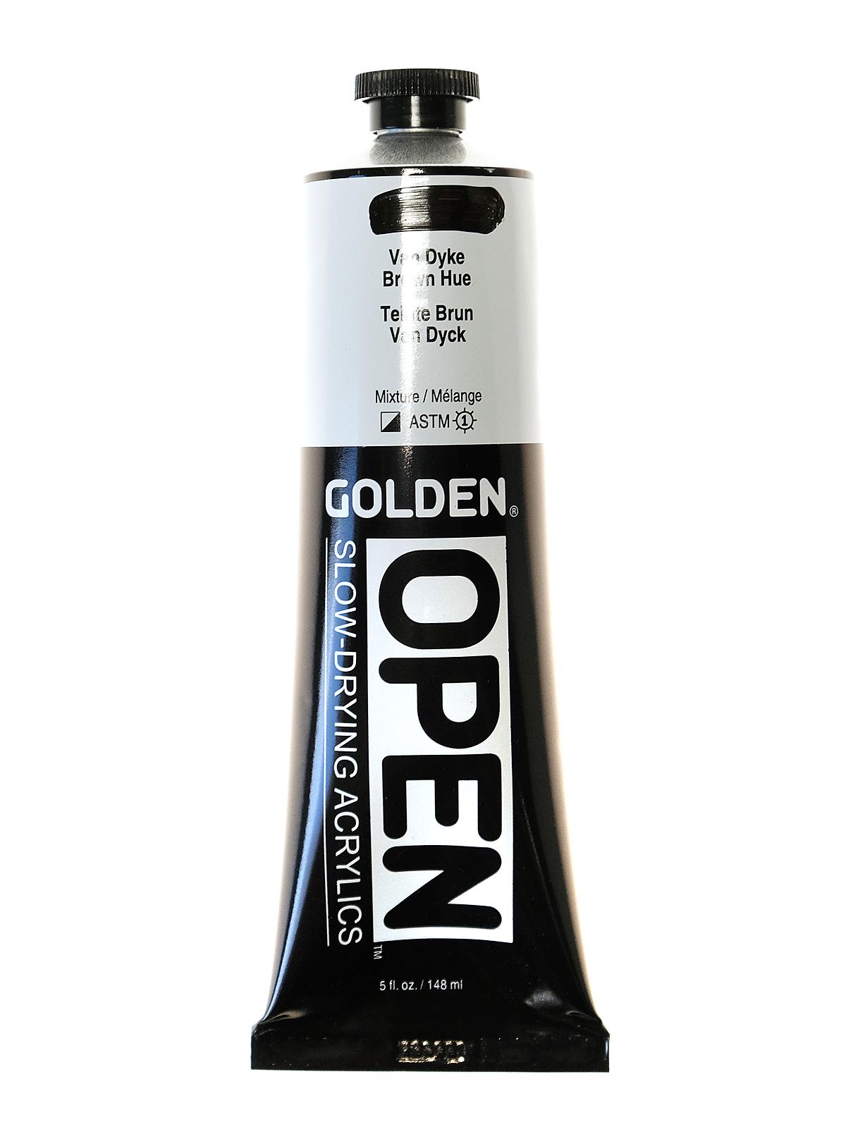 OPEN Acrylic Colors Van Dyke Brown Hue 5 oz. tube