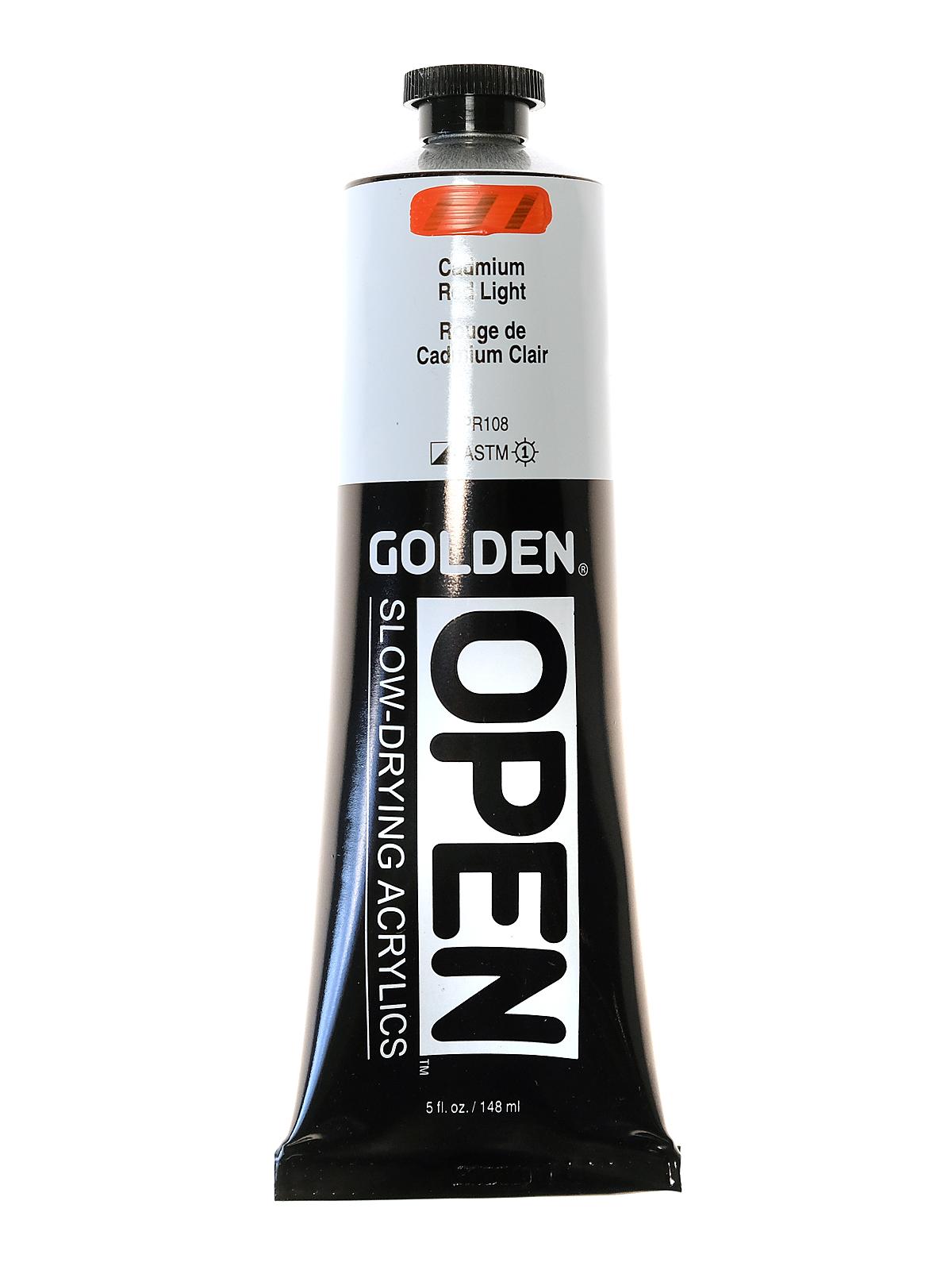 OPEN Acrylic Colors cadmium red light 5 oz. tube
