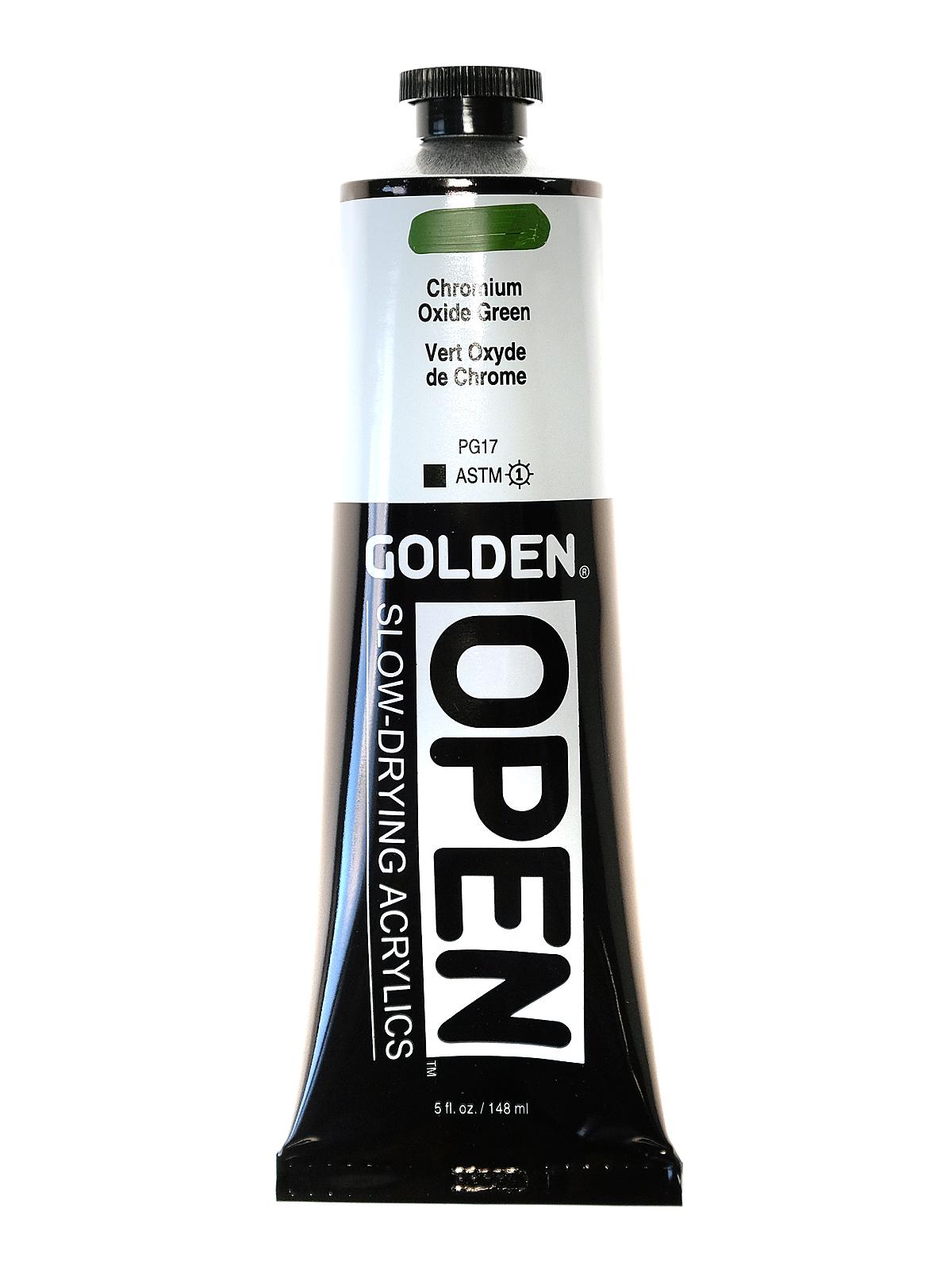 OPEN Acrylic Colors chromium oxide green 5 oz. tube