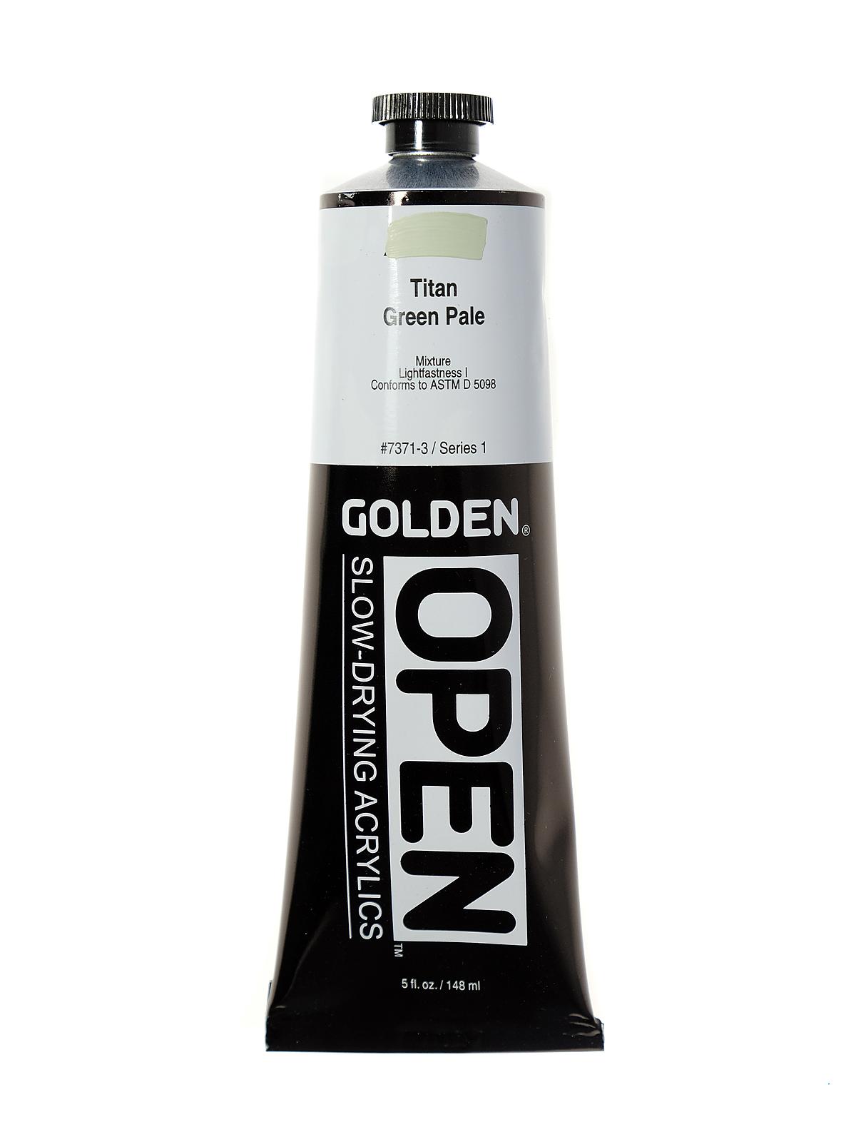 OPEN Acrylic Colors titan green pale 5 oz. tube