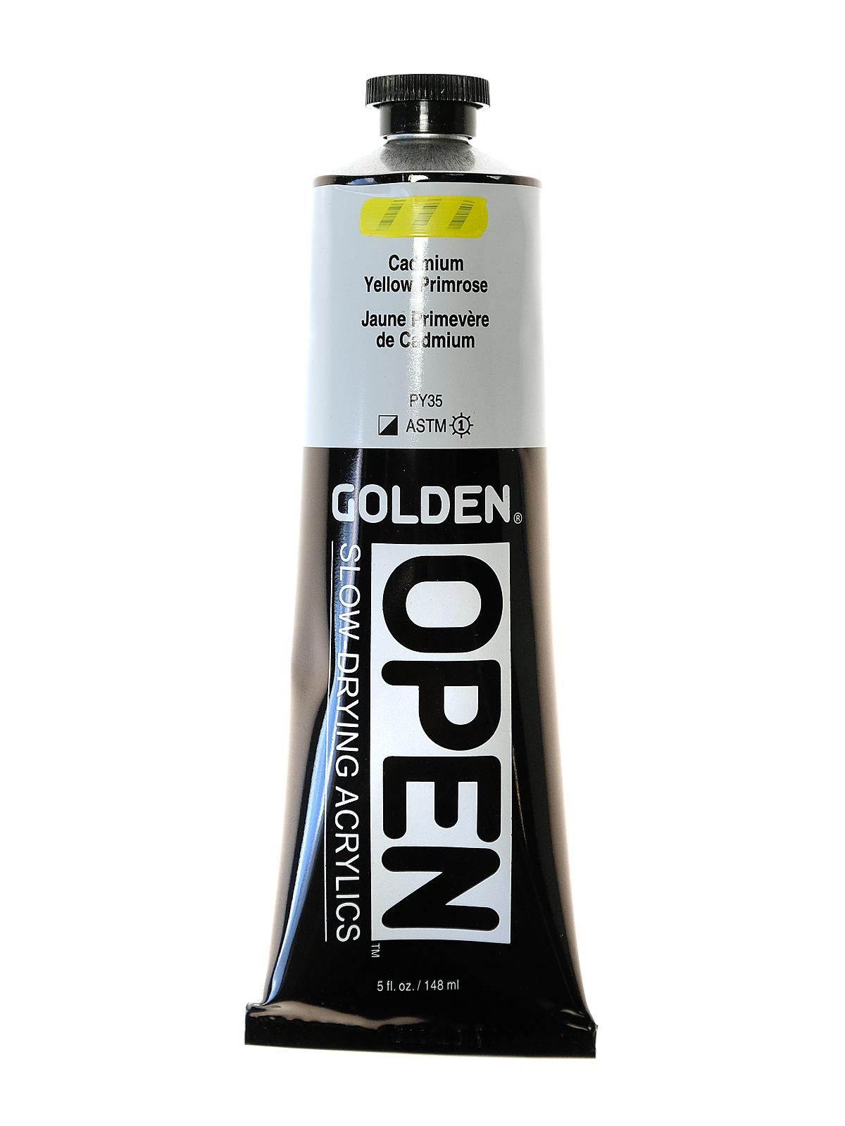 OPEN Acrylic Colors cadmium yellow primrose 5 oz. tube