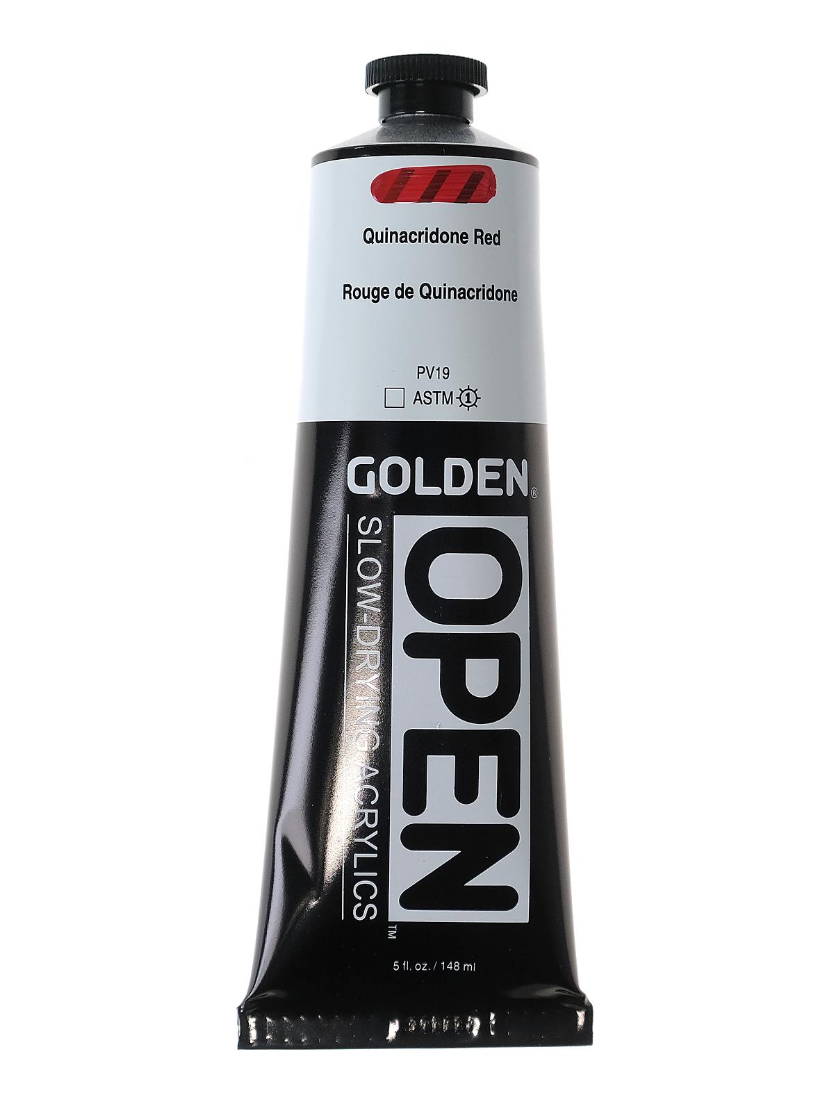 OPEN Acrylic Colors quinacridone red 5 oz. tube