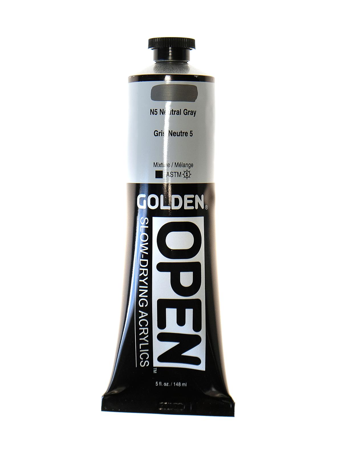 OPEN Acrylic Colors neutral gray N5 5 oz. tube