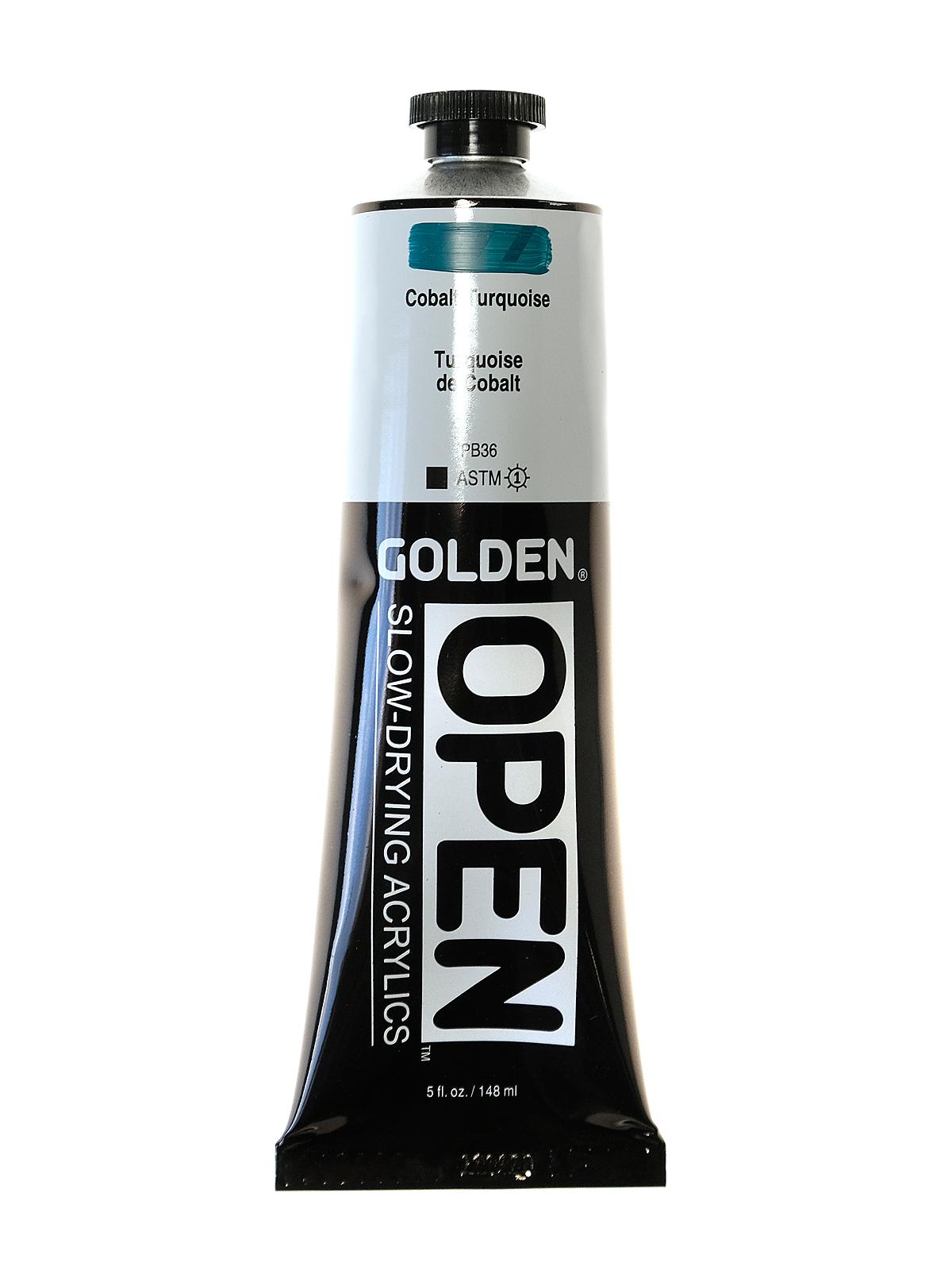 OPEN Acrylic Colors cobalt turquoise 5 oz. tube