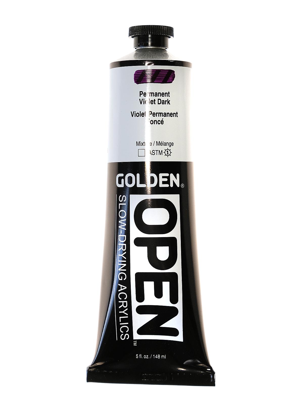 OPEN Acrylic Colors permanent violet dark 5 oz. tube