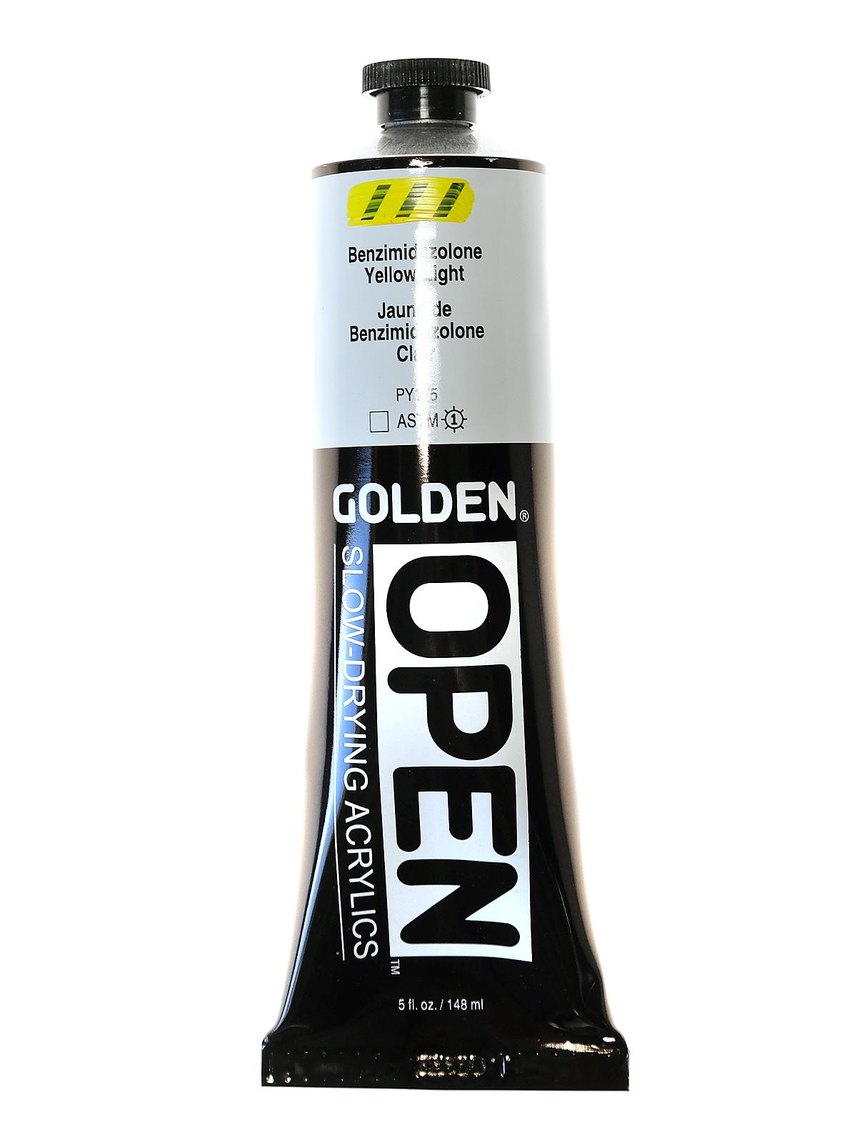 OPEN Acrylic Colors benzimidazalone yellow light 5 oz. tube