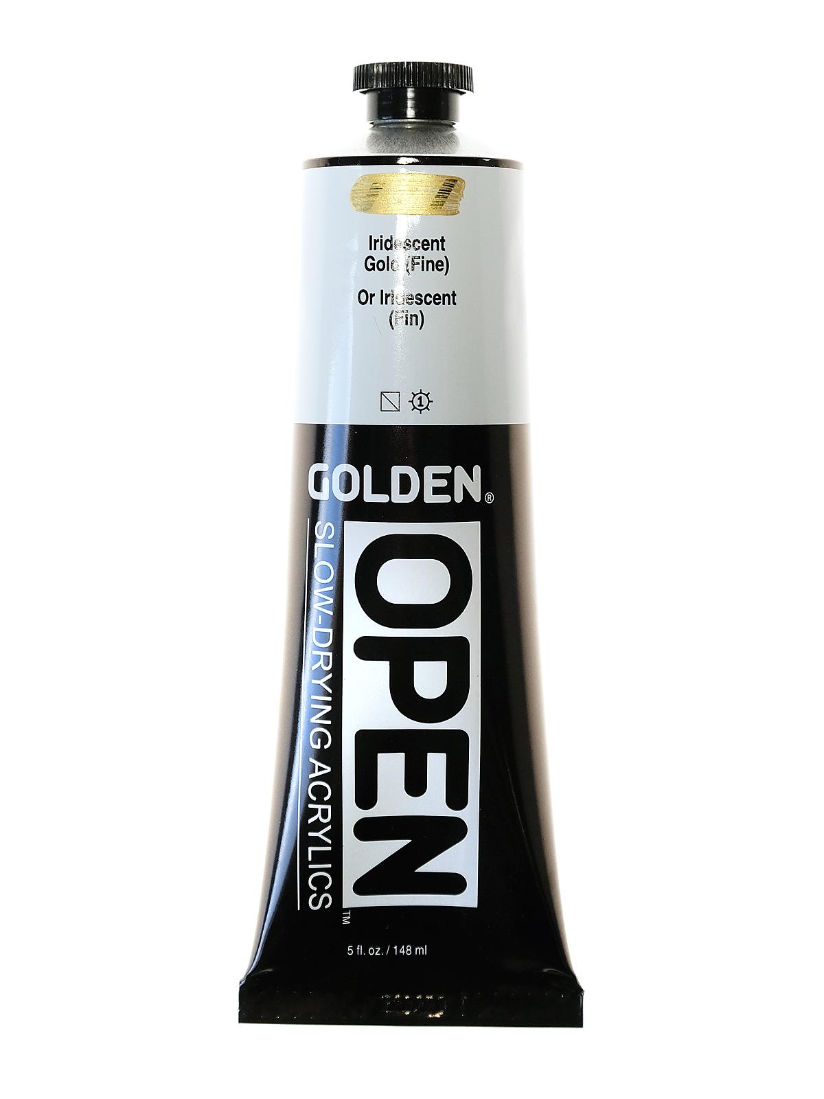 OPEN Acrylic Colors iridescent gold (fine) 5 oz. tube