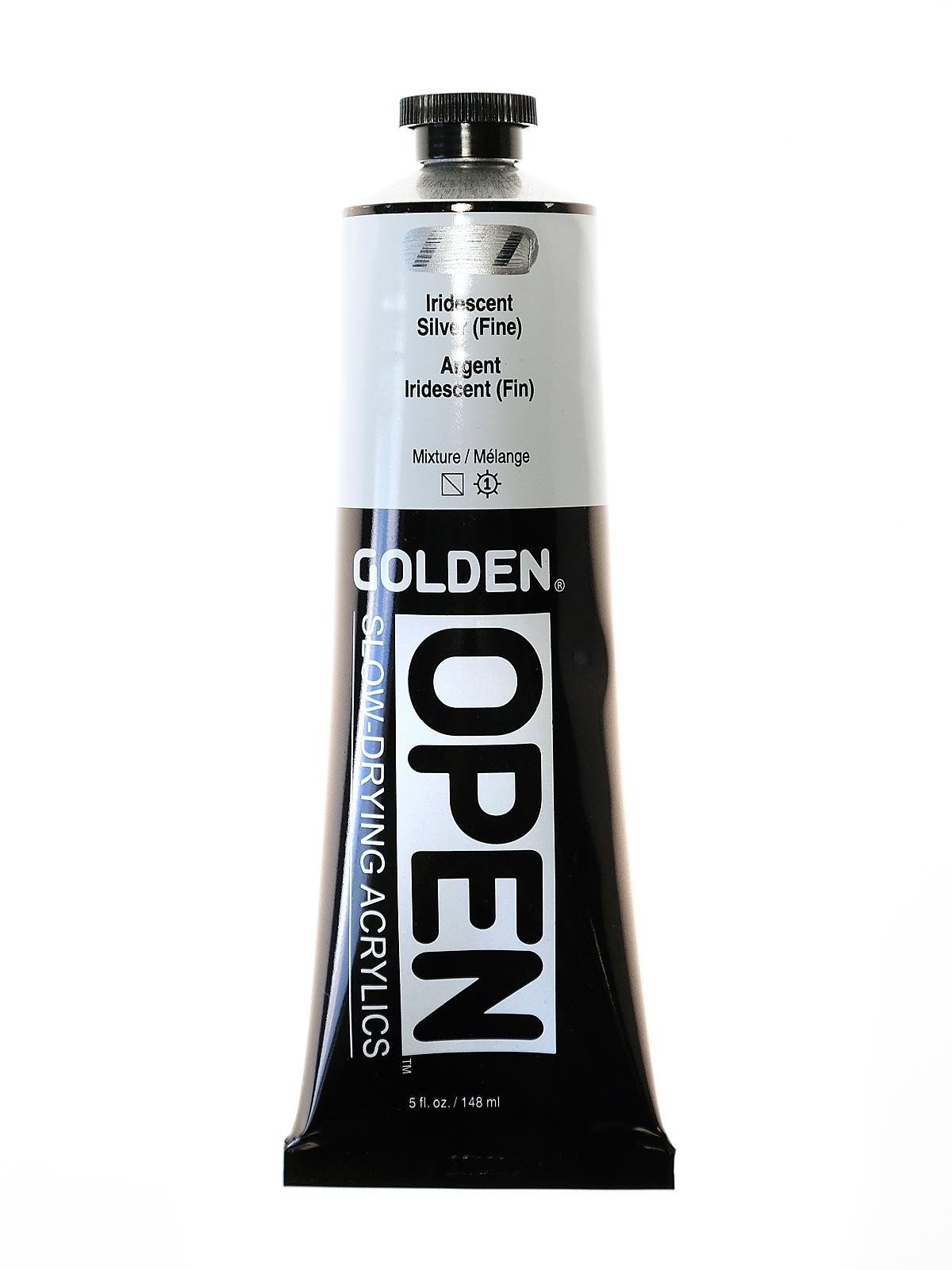 OPEN Acrylic Colors iridescent silver (fine) 5 oz. tube
