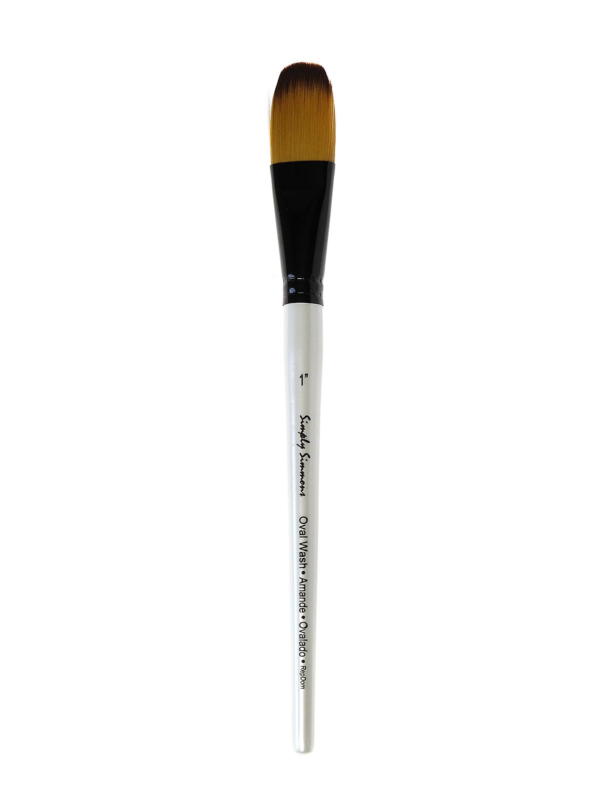 Simply Simmons Short Handle Brushes oval wash 1 in.