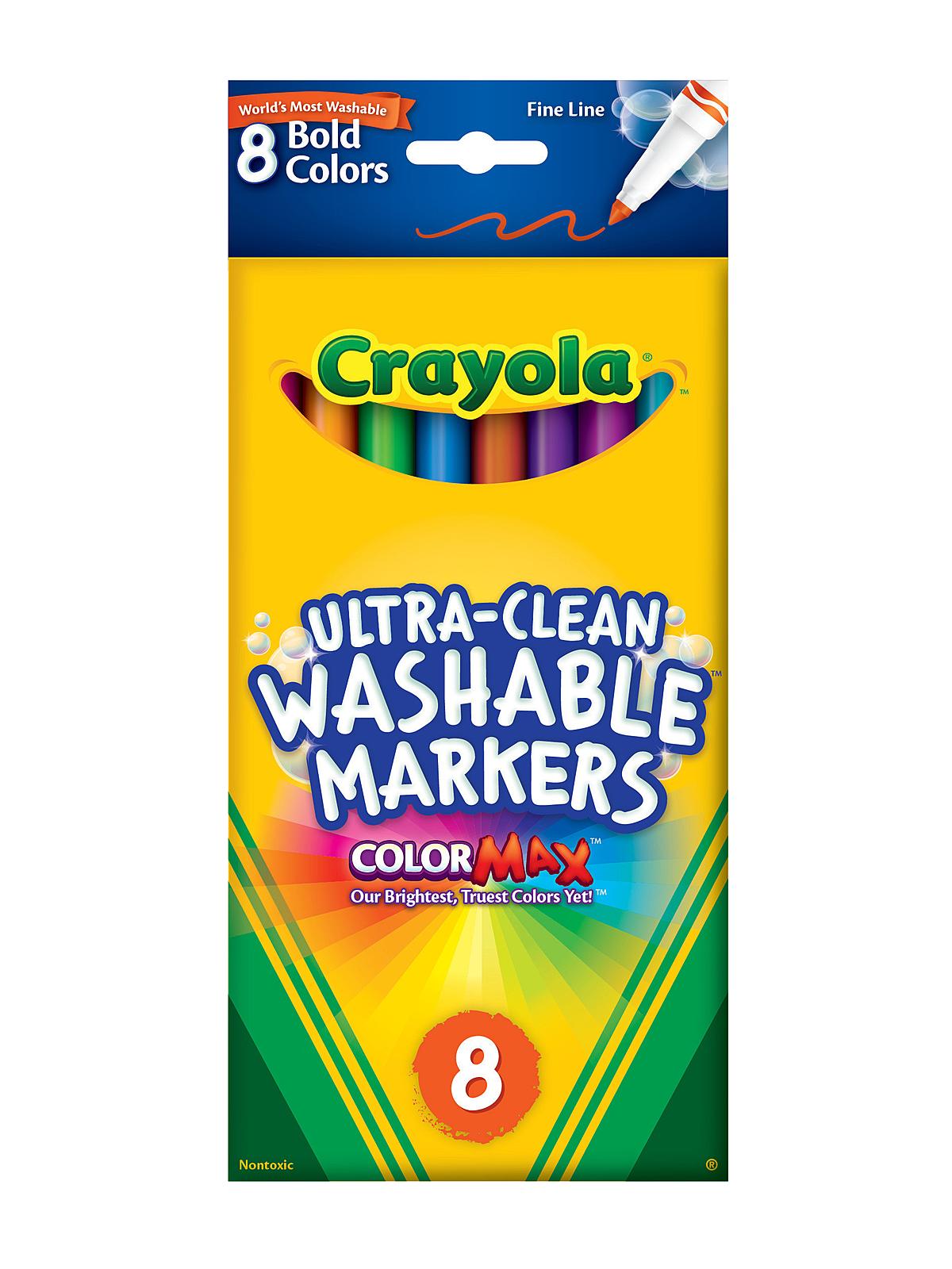Bold Colors Ultra-clean Washable Markers Fine Box Of 8