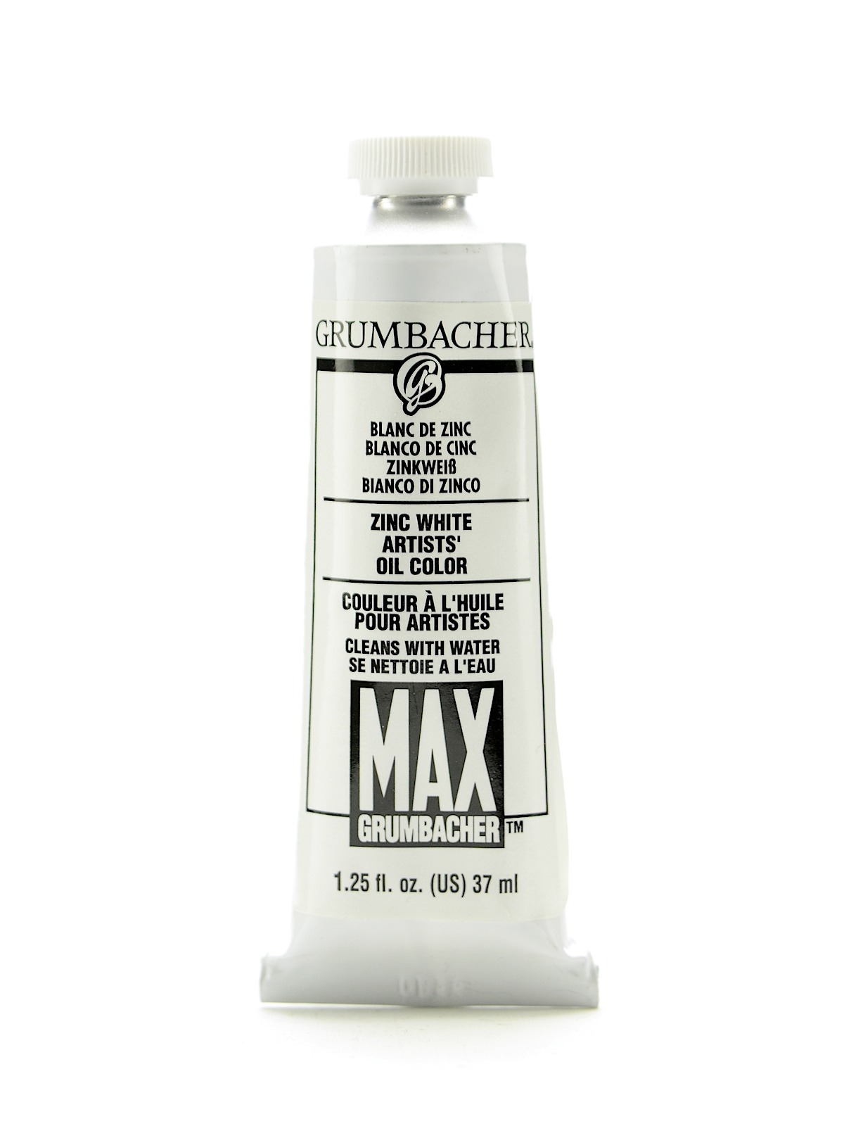 Max Water Miscible Oil Colors zinc white 1.25 oz.