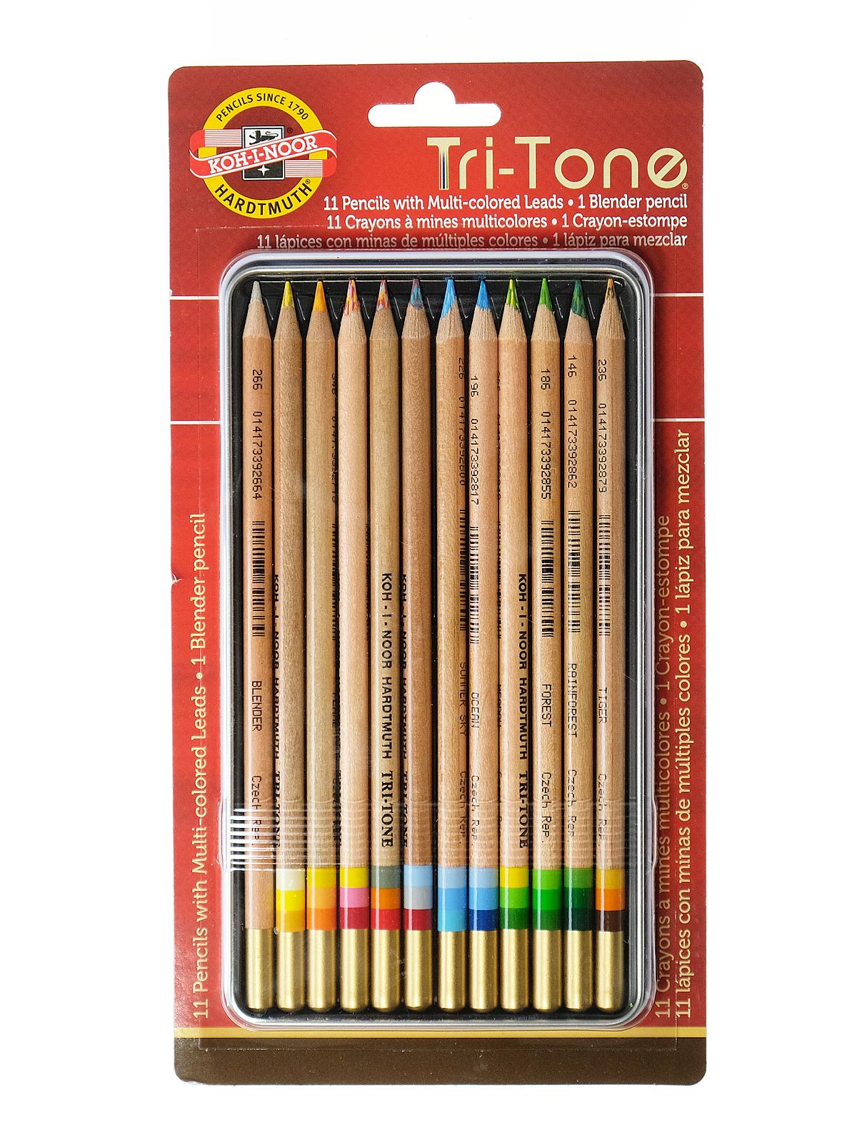 Tri-tone Multi-colored Pencils set of 12