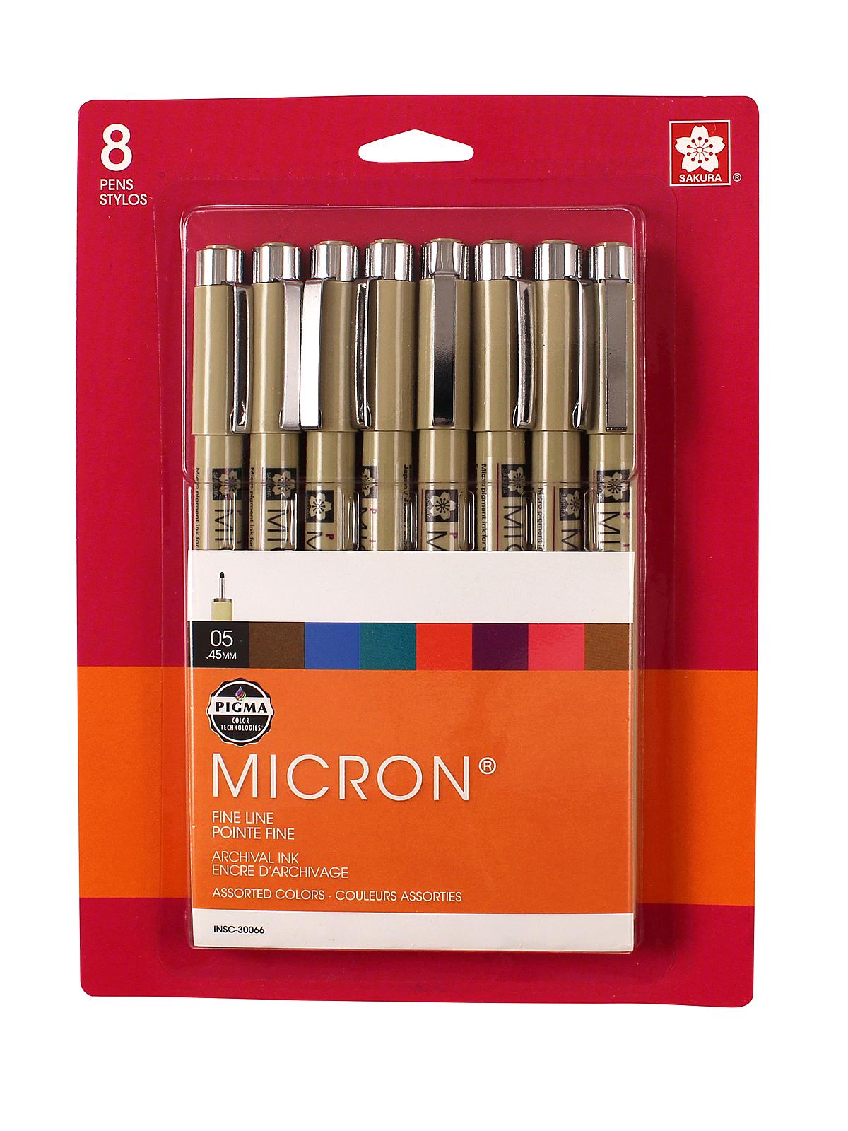 Pigma Pen Sets micron (05) colors set of 8