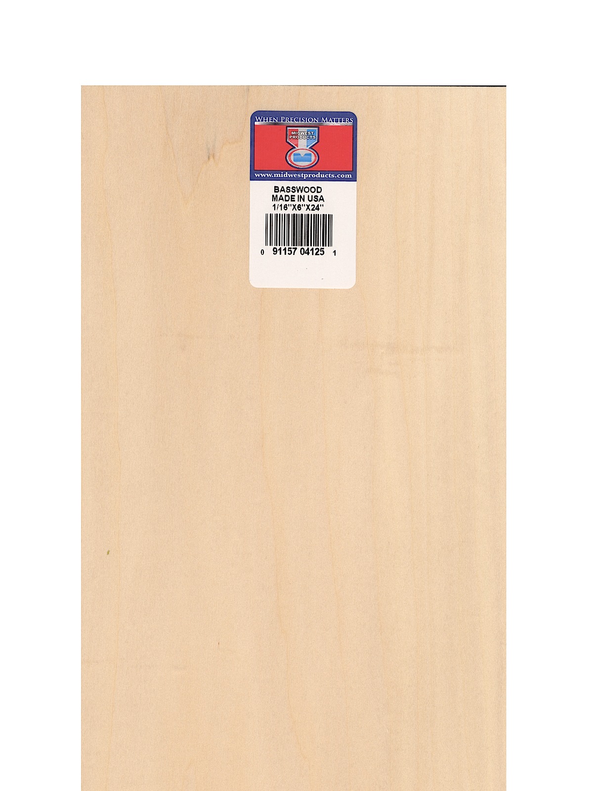 Basswood Sheets 1 16 in. 6 in. x 24 in.