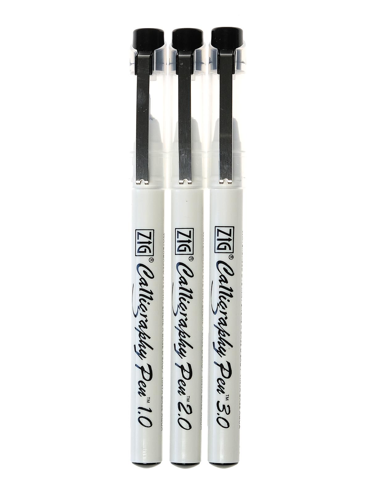 Calligraphy Pen Sets square tip 1 mm, 2 mm, 3 mm set of 3