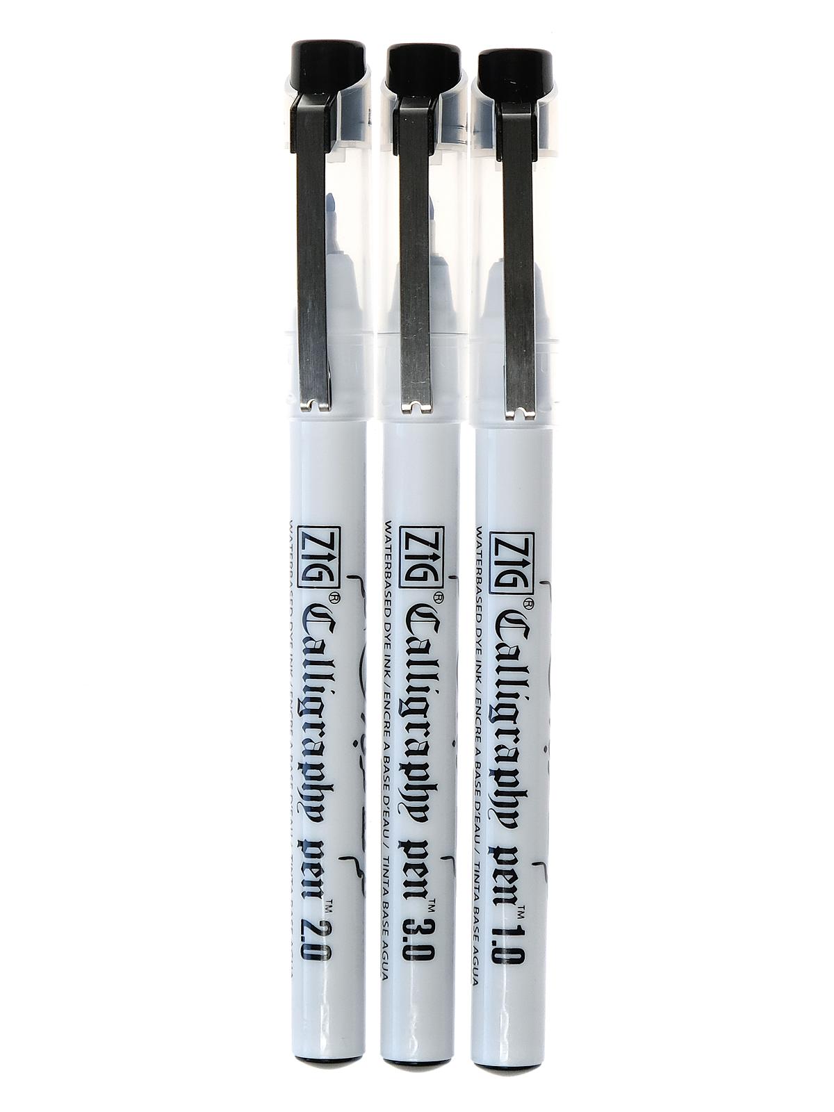 Calligraphy Pen Sets oblique tip 1 mm, 2 mm, 3 mm set of 3