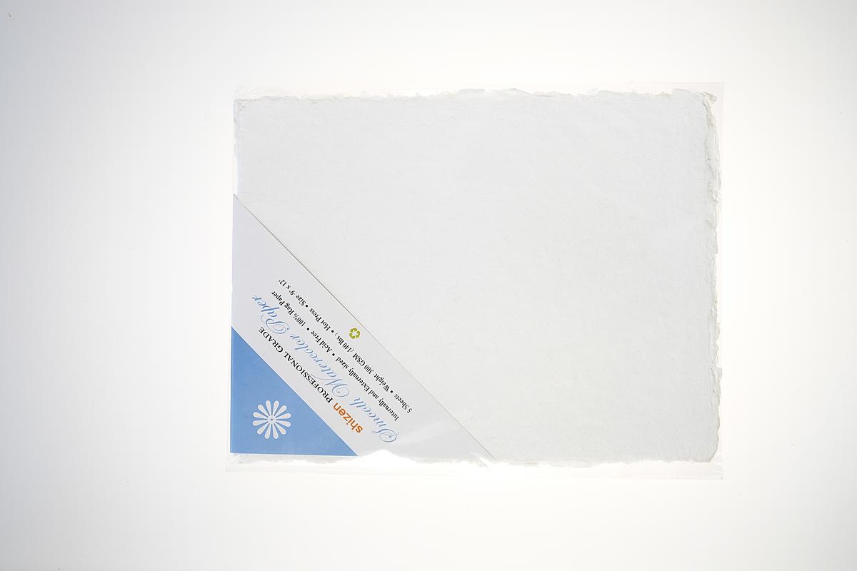 Professional Grade Watercolor Paper 9 in. x 12 in. hot press pack of 5