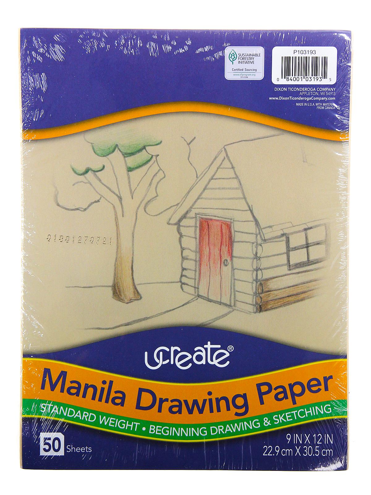 Art1st Manila Drawing Paper 9 in. x 12 in. pack of 50