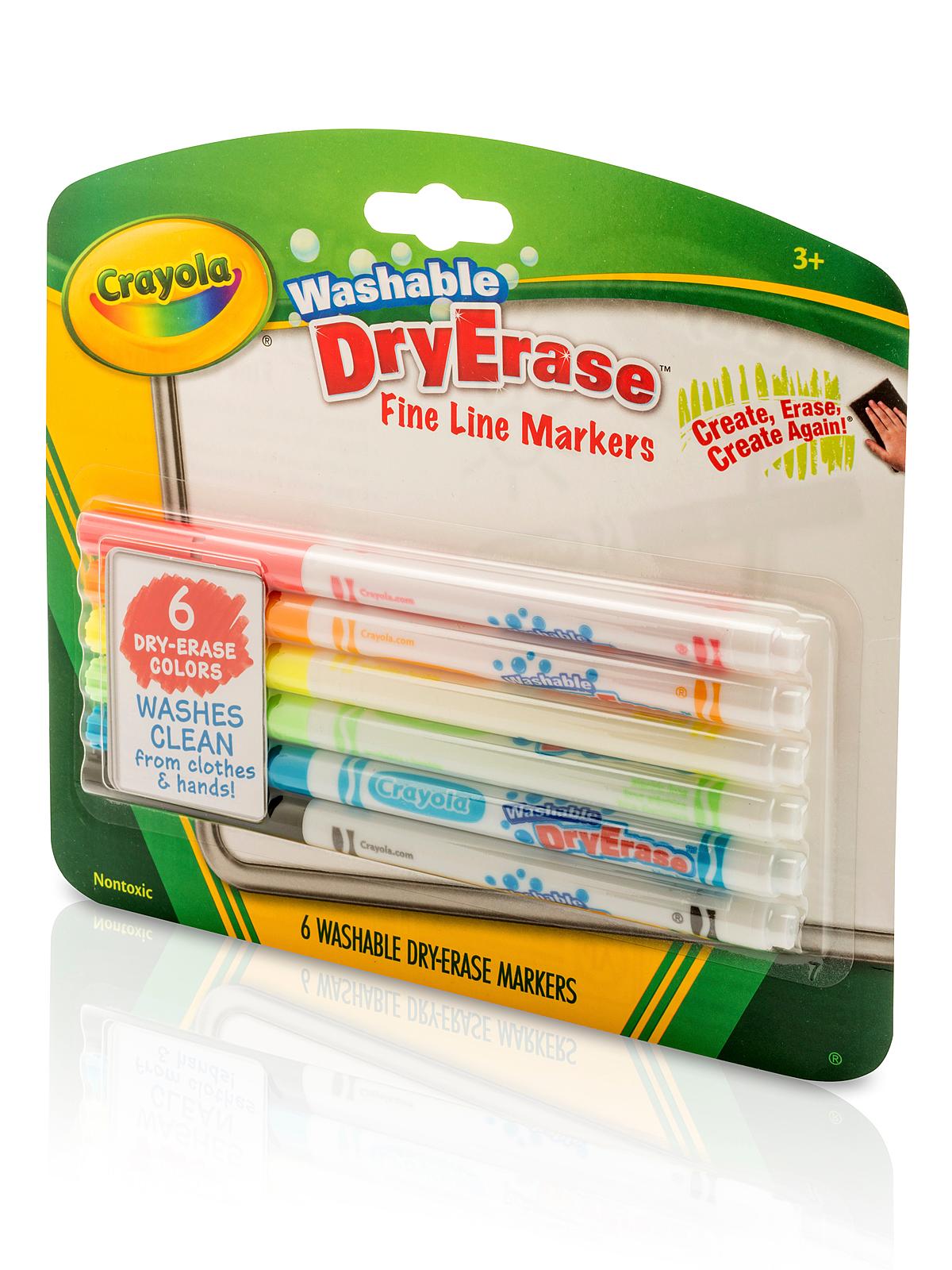 Washable Dry Erase Fine Line Markers set of 6